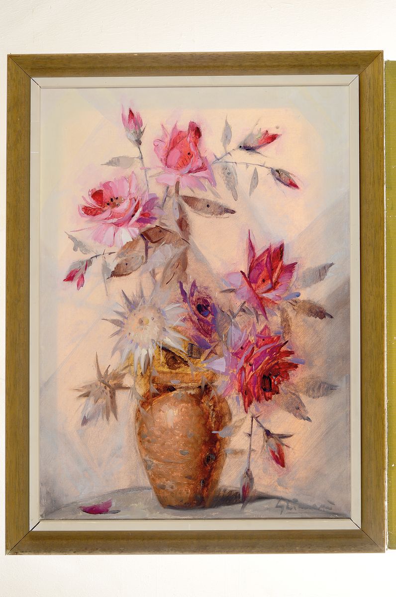 Detail k: Ingfried Paul Henze Morro, 1925 Leipzig - 2013, Studium an den Akademien Leipzig und München, "Rose von Candia" so verso betitelt, ...