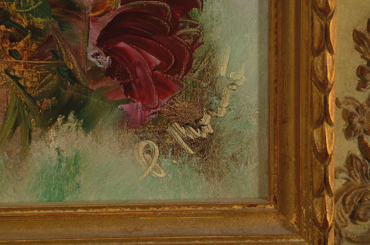 Detail a: Ingfried Paul Henze Morro, geb. 1925 Leipzig -2013, kleines Blumenstillleben, signiert, Öl/Lwd, Rahmen, 52x41 cm