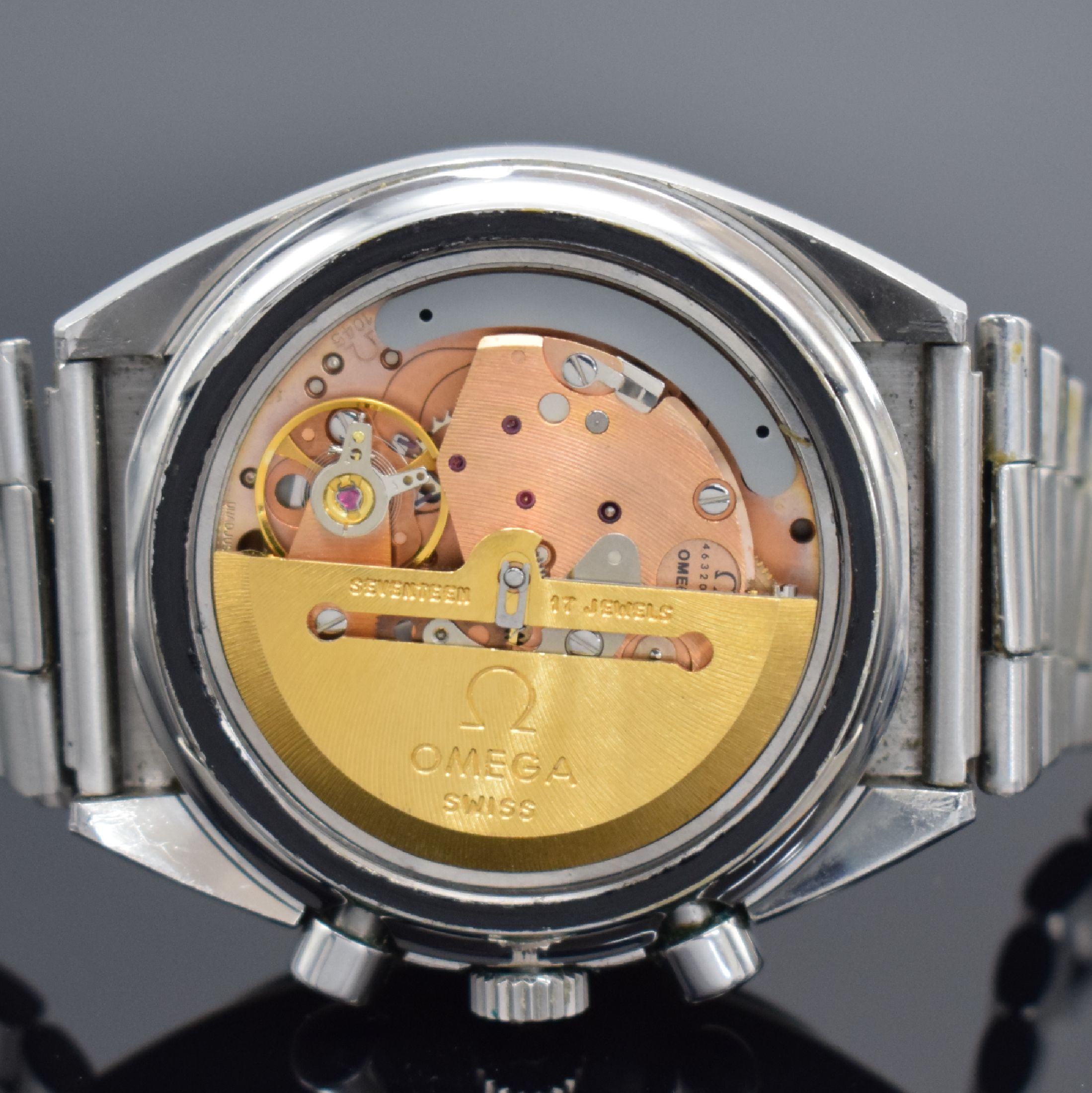 Detail f: OMEGA Speedmaster Armbandchronograph mit original Garantie-Booklet Referenz 176.0012, Automatik, Stahlgeh. inkl. orig. Gliederband m. Faltschließe, ...