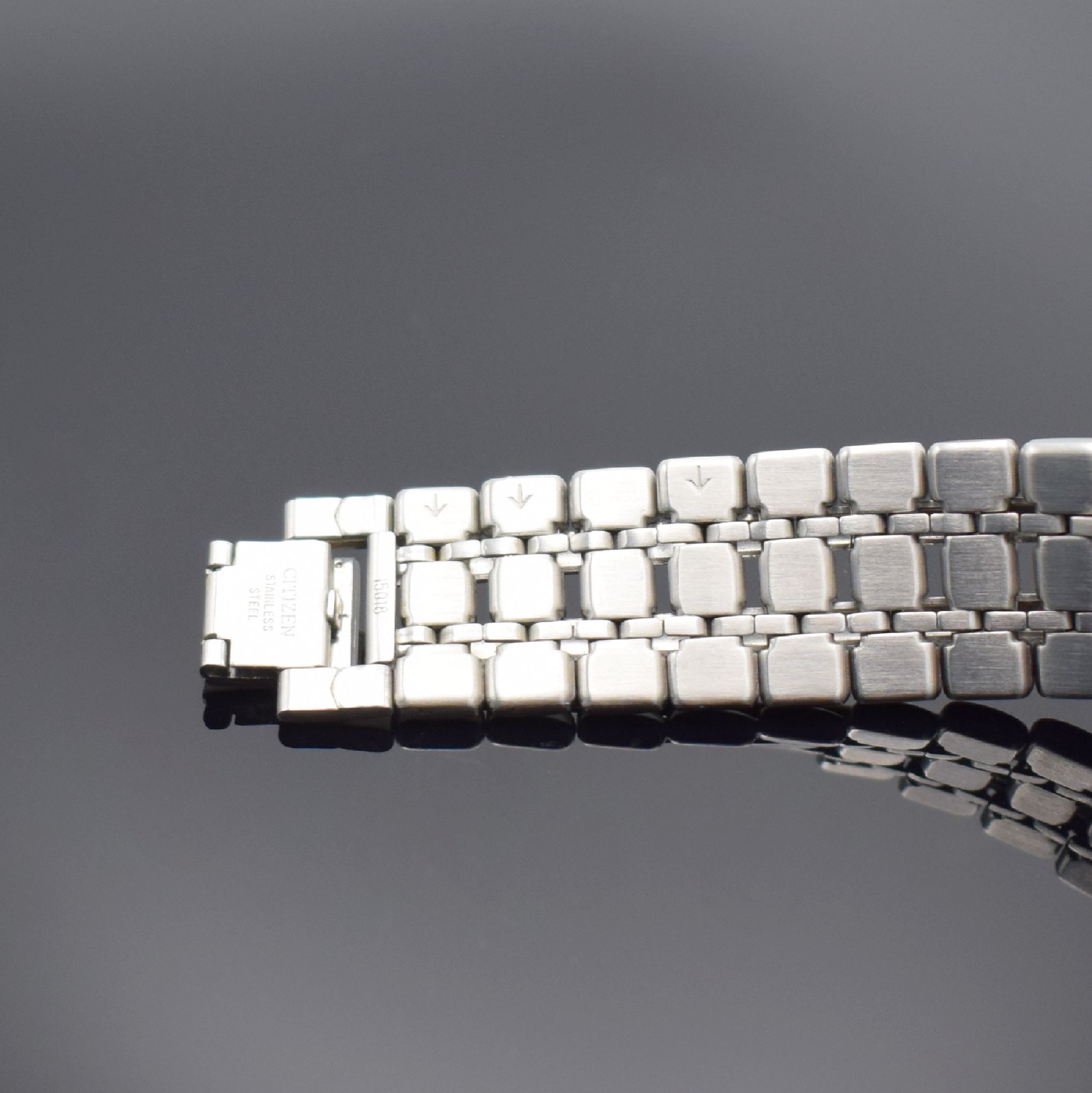 Detail b: CITIZEN frühe funkgesteuerte Herrenarmbanduhr mit orig. Garantieschein & Anleitung, Japan 09/1991, quarz, Ref. 7400-C70007 TA, Edelstahlgeh., orig. ...