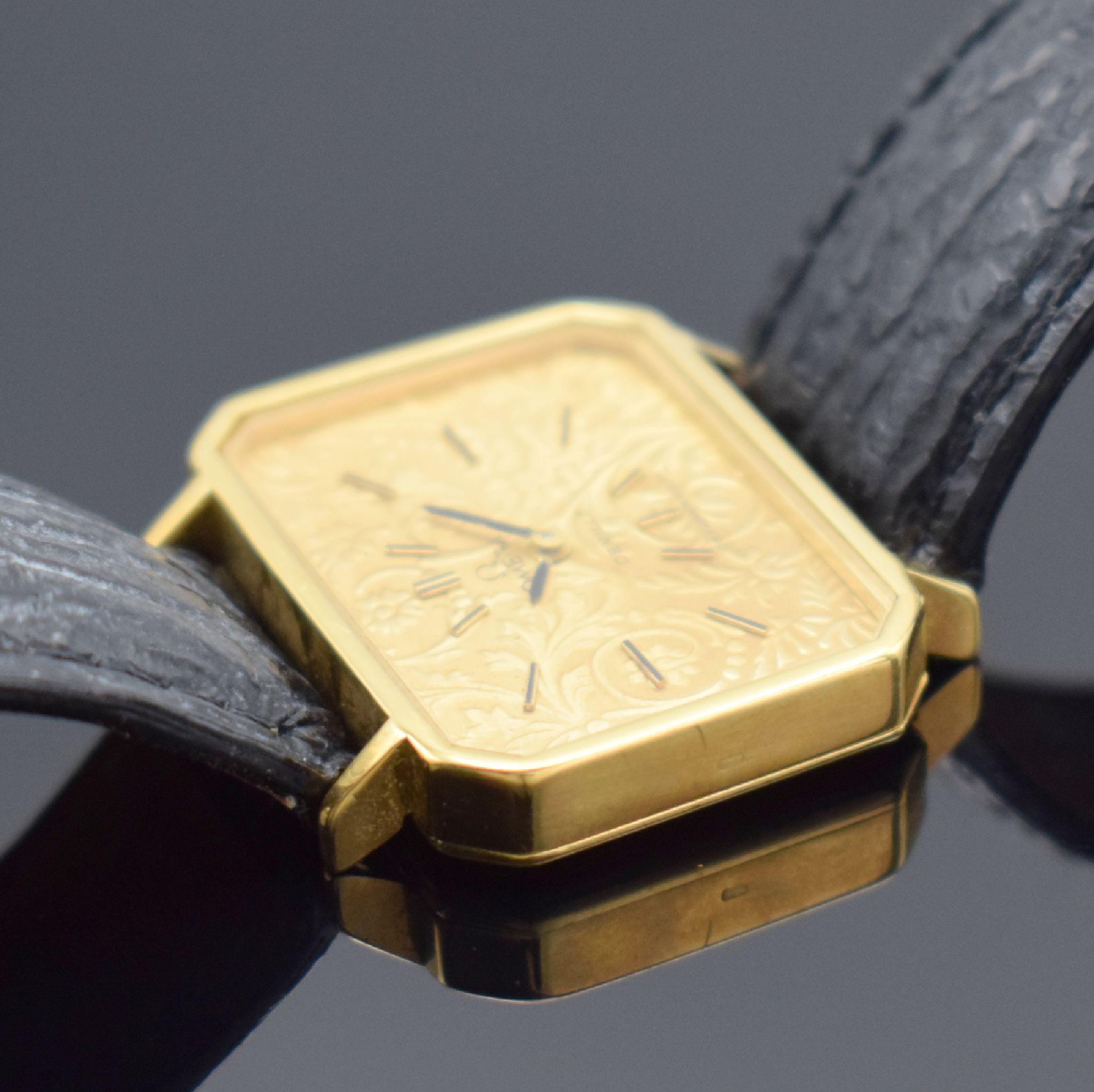 Detail c: OMEGA Emeraude seltene Armbanduhr in GG 750/000 designed von Andrew Grima Referenz 5110379, Schweiz um 1970, Handaufzug, 2- teil. Gehäuse, Boden ...
