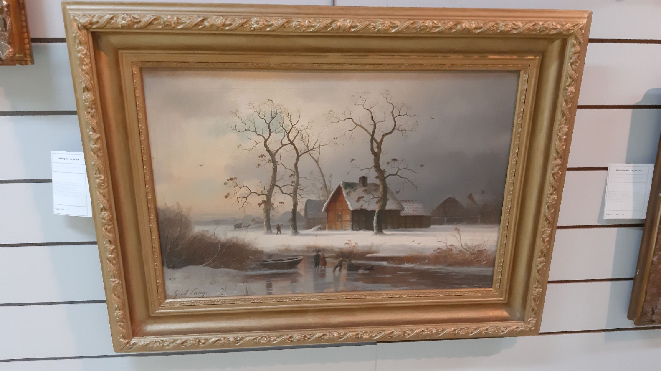 Detail b: Gustav Lange, 1811 Mühlheim-1887 Düsseldorf, deutscher Landschaftsmaler der Düsseldorfer Schule, Schüler von Johann Wilhelm Schirmer, hier: ...