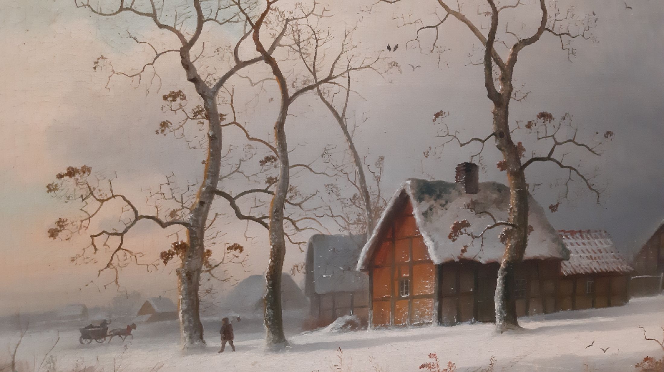 Detail e: Gustav Lange, 1811 Mühlheim-1887 Düsseldorf, deutscher Landschaftsmaler der Düsseldorfer Schule, Schüler von Johann Wilhelm Schirmer, hier: ...