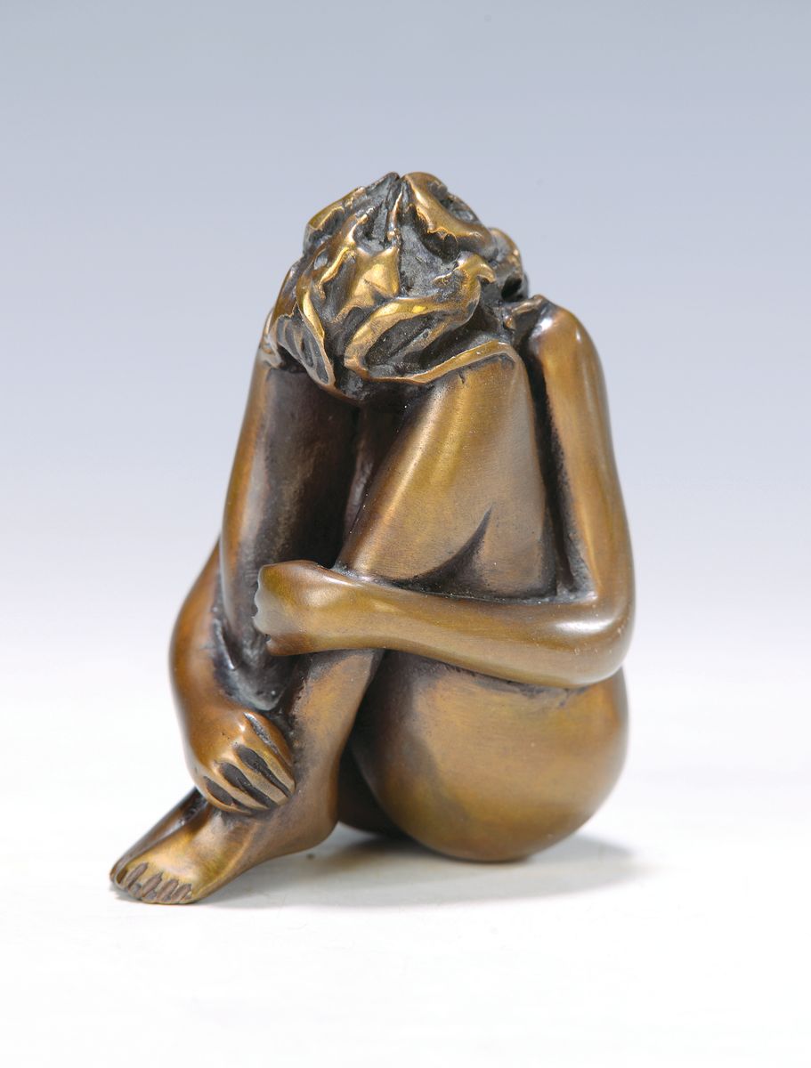 Bruno Bruni, geb. 1935 Gradara/Italien, Mignon, Bronzeskulptur, sign., num. 3050/5000,H. ca. 8.5cm, mit Zertifikat Galerie Vogel