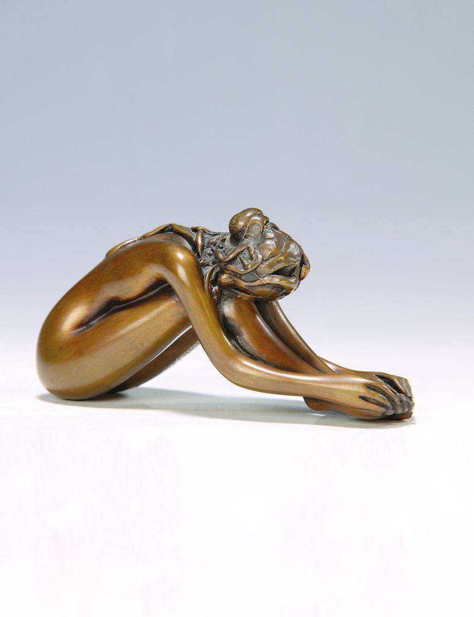 Bruno Bruni, geb. 1935 Gradara/Italien, Undine, Bronzeskulptur, sign. und num. 624/ 1250, H. ca. 8cm, mit Zertifikat Galerie Vogel