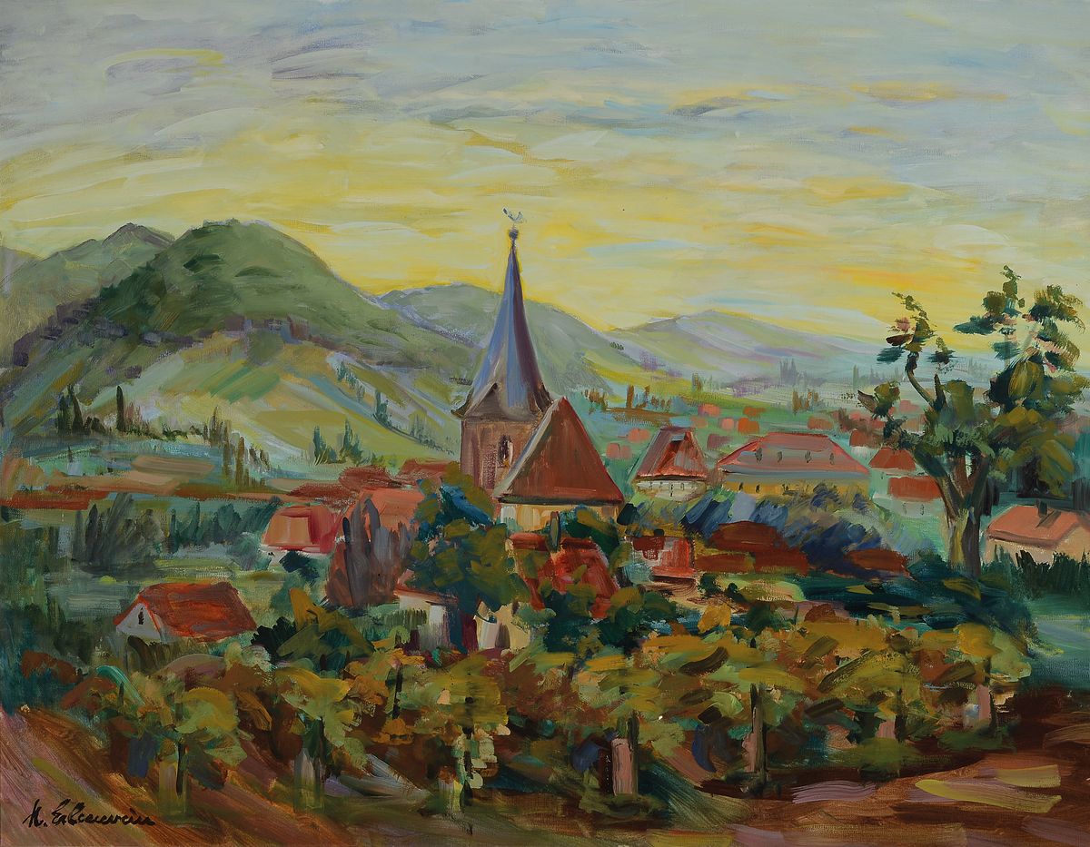 Margot Erlenwein-Semmler, 1907 Durlach -1999 Landau, Studium in München und Karlsruhe, Mitglied des Grötzinger Malerkreis, hier: Pfälzer ...