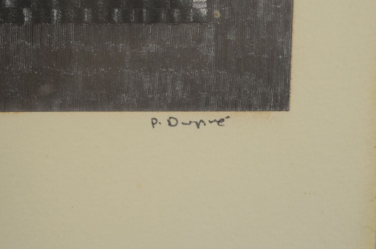 Detail c: Patrick Dupre, geb. 1945 Paris, Gravur -Reproduktion auf Aluminiumfolie, kinetische/Op-Art Komposition, Ed. 45/150, handsigniert, unter Glas gerahmt, ...