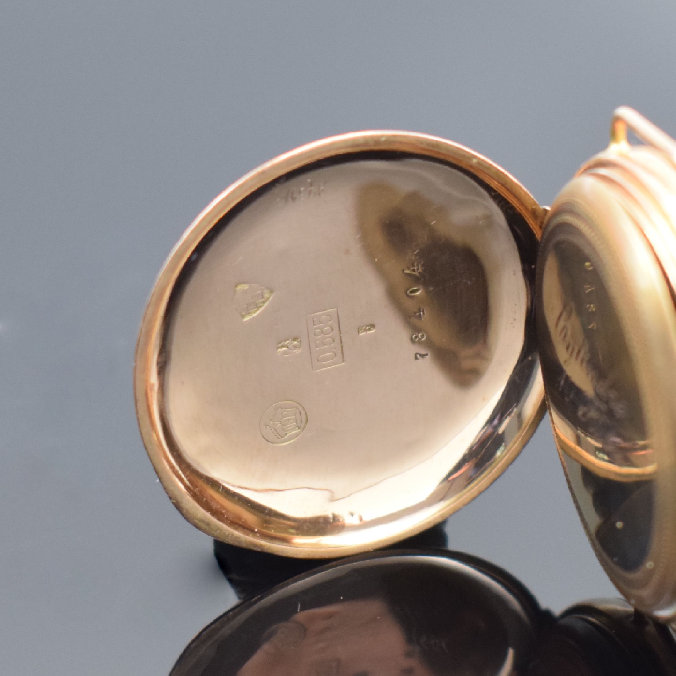 Detail c: Konvolut: 3 Taschenuhren in GG 585/000, Schweiz 1860 bis 1900, alle Zylinderwerke, 1 x Schlüsselaufzug, J.F. Boutte / H. Moser & Cie., 3-Deckel ...