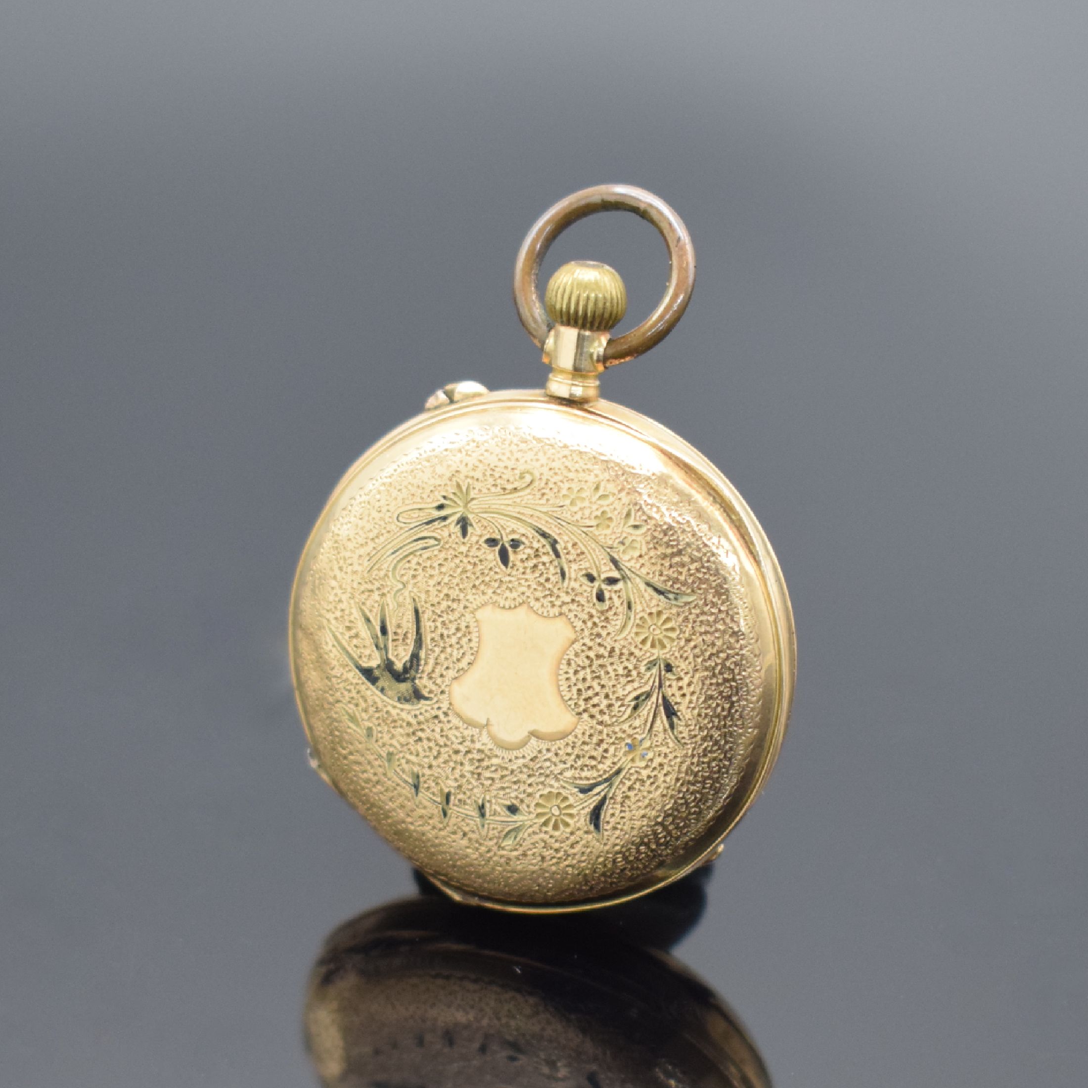 Detail f: Konvolut: 3 Taschenuhren in GG 585/000, Schweiz 1860 bis 1900, alle Zylinderwerke, 1 x Schlüsselaufzug, J.F. Boutte / H. Moser & Cie., 3-Deckel ...