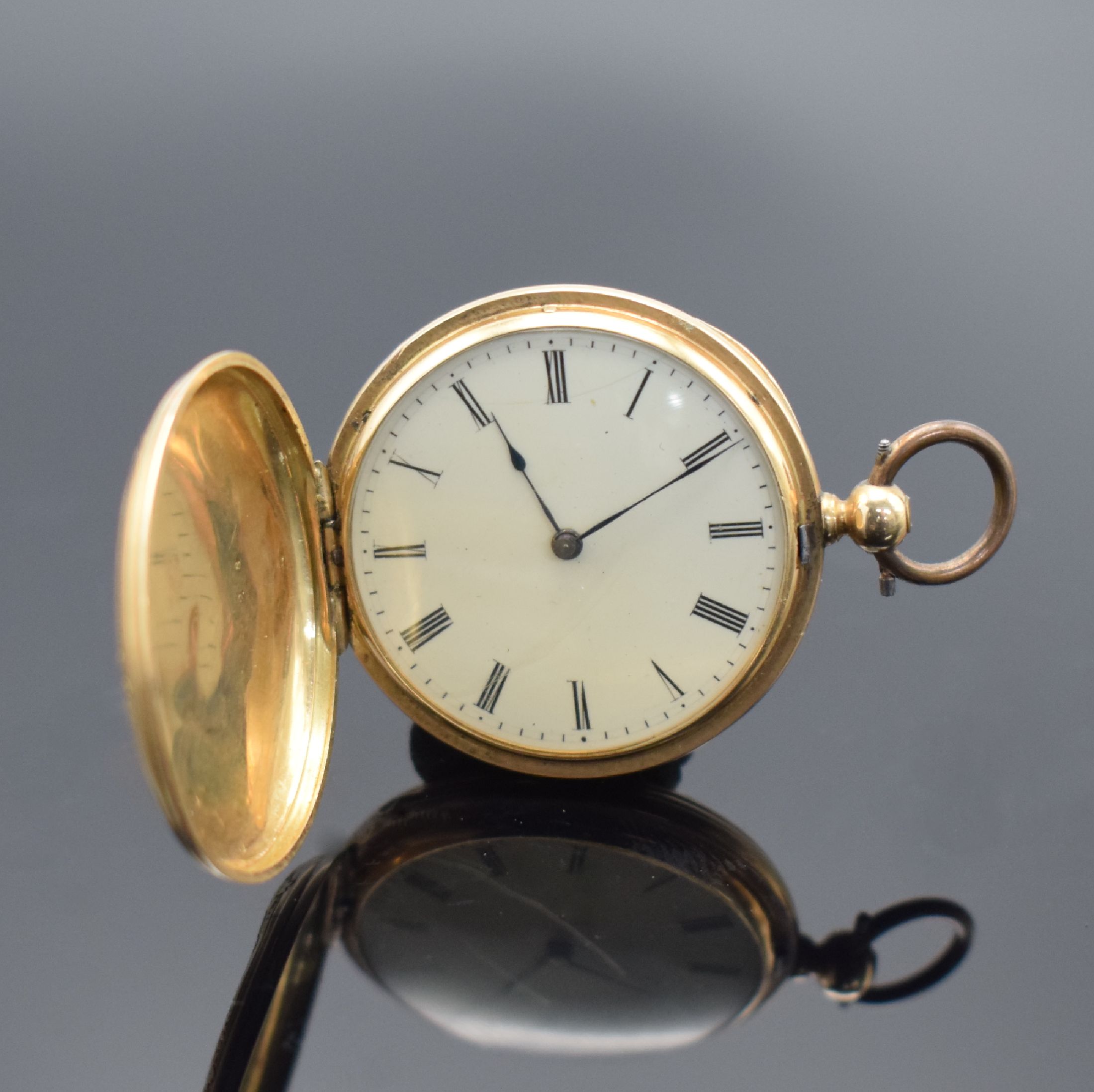 Detail i: Konvolut: 3 Taschenuhren in GG 585/000, Schweiz 1860 bis 1900, alle Zylinderwerke, 1 x Schlüsselaufzug, J.F. Boutte / H. Moser & Cie., 3-Deckel ...