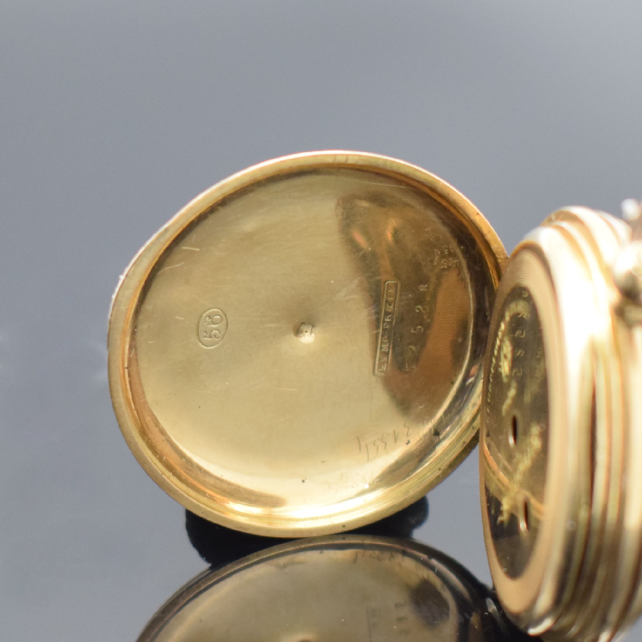 Detail l: Konvolut: 3 Taschenuhren in GG 585/000, Schweiz 1860 bis 1900, alle Zylinderwerke, 1 x Schlüsselaufzug, J.F. Boutte / H. Moser & Cie., 3-Deckel ...