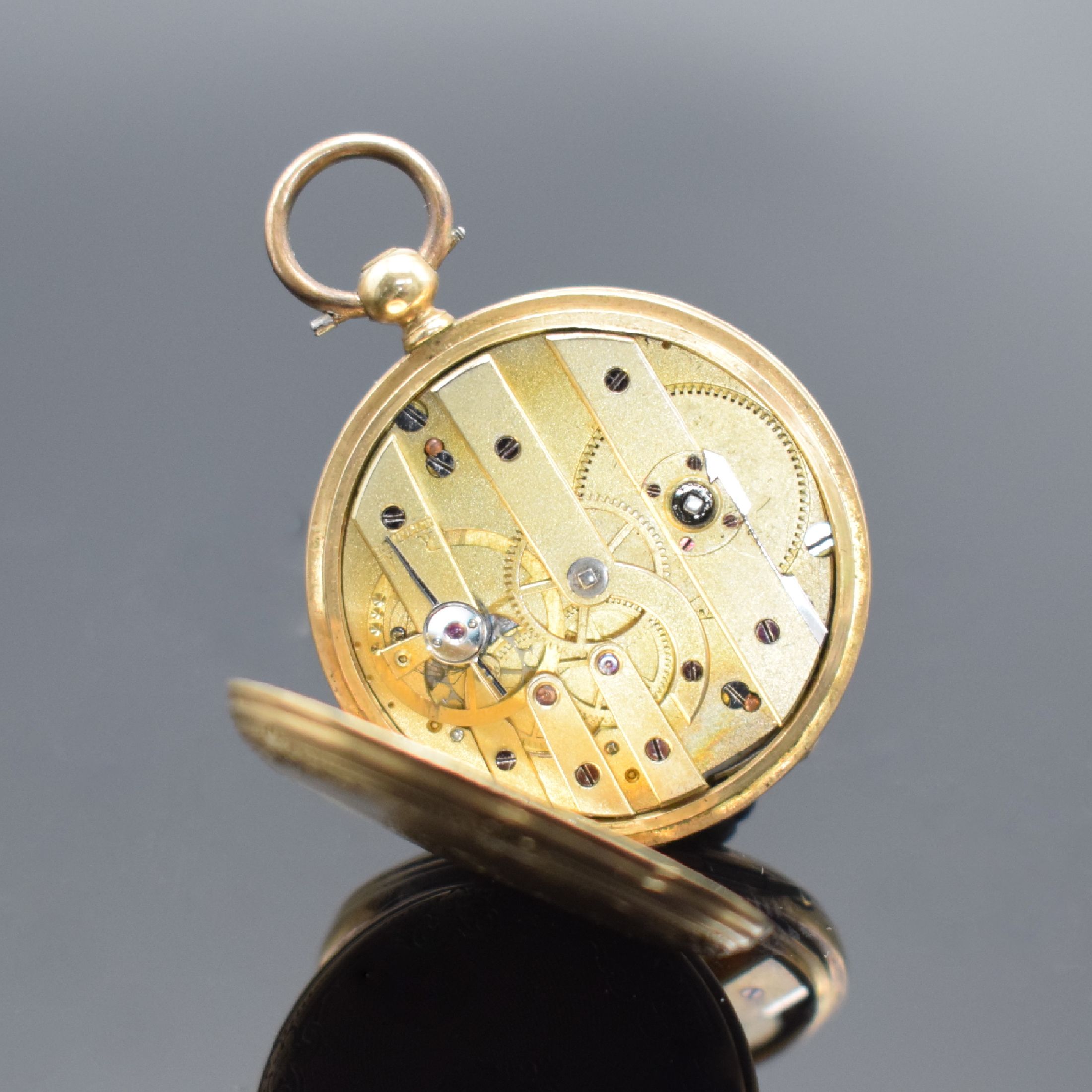 Detail m: Konvolut: 3 Taschenuhren in GG 585/000, Schweiz 1860 bis 1900, alle Zylinderwerke, 1 x Schlüsselaufzug, J.F. Boutte / H. Moser & Cie., 3-Deckel ...