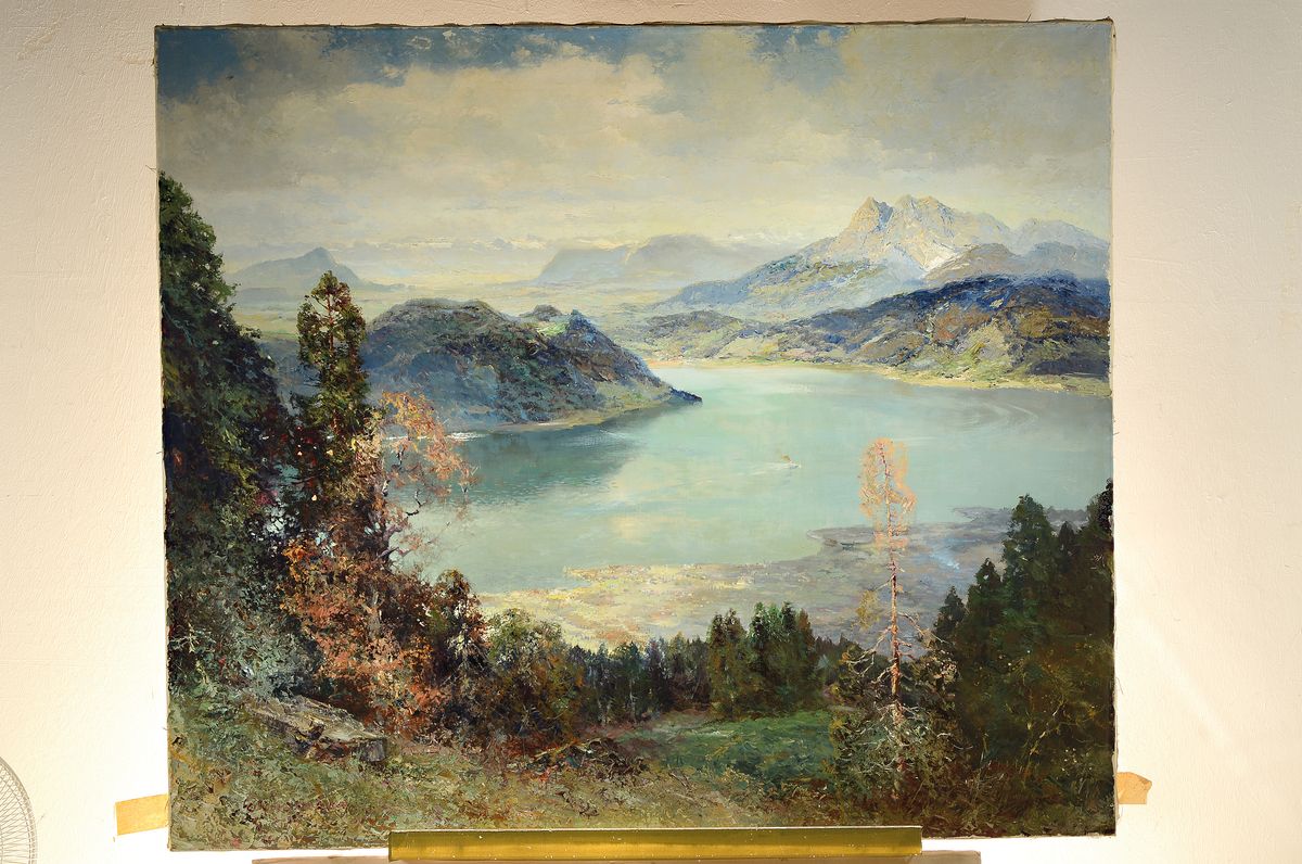 Detail k: Ludwig Gschoschmann, 1894 München-1988 Tegernsee, Ausbildung an der Landeskunstschule Hamburg und an der Kgl. Kunstgewerbeschule München, hier: ...