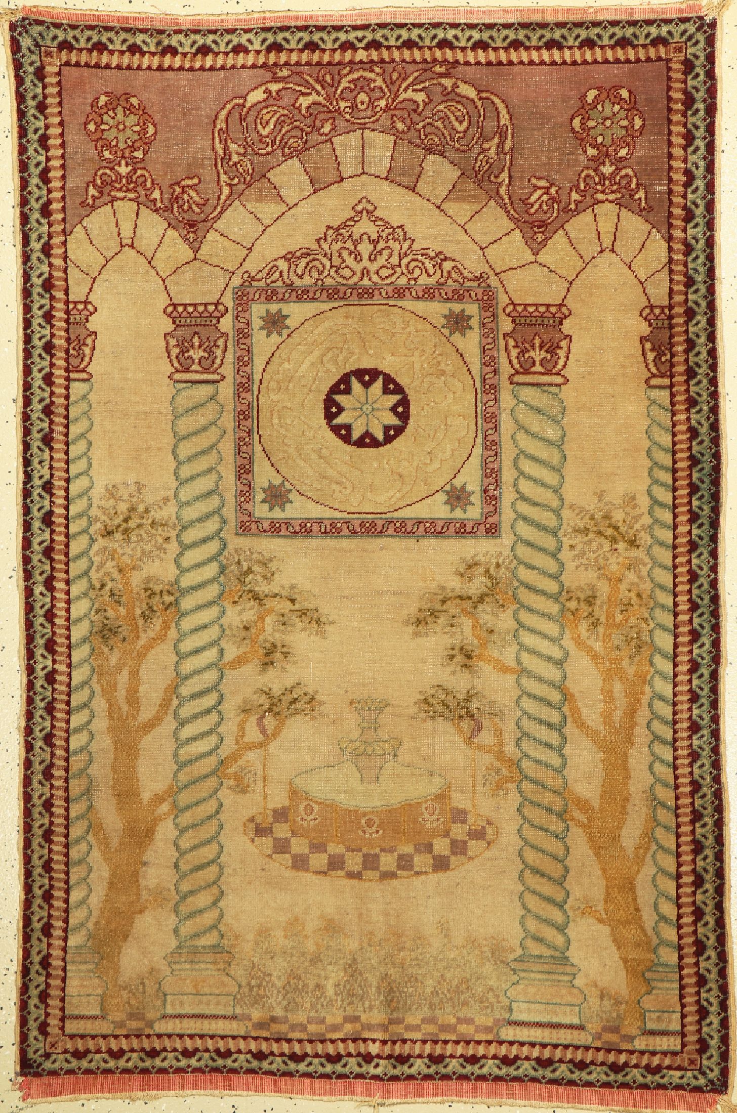 Antiker Sivas, Türkei, um 1900, Wolle auf Baumwolle, ca. 175 x 115 cm, Leichte Gebrauchsspuren