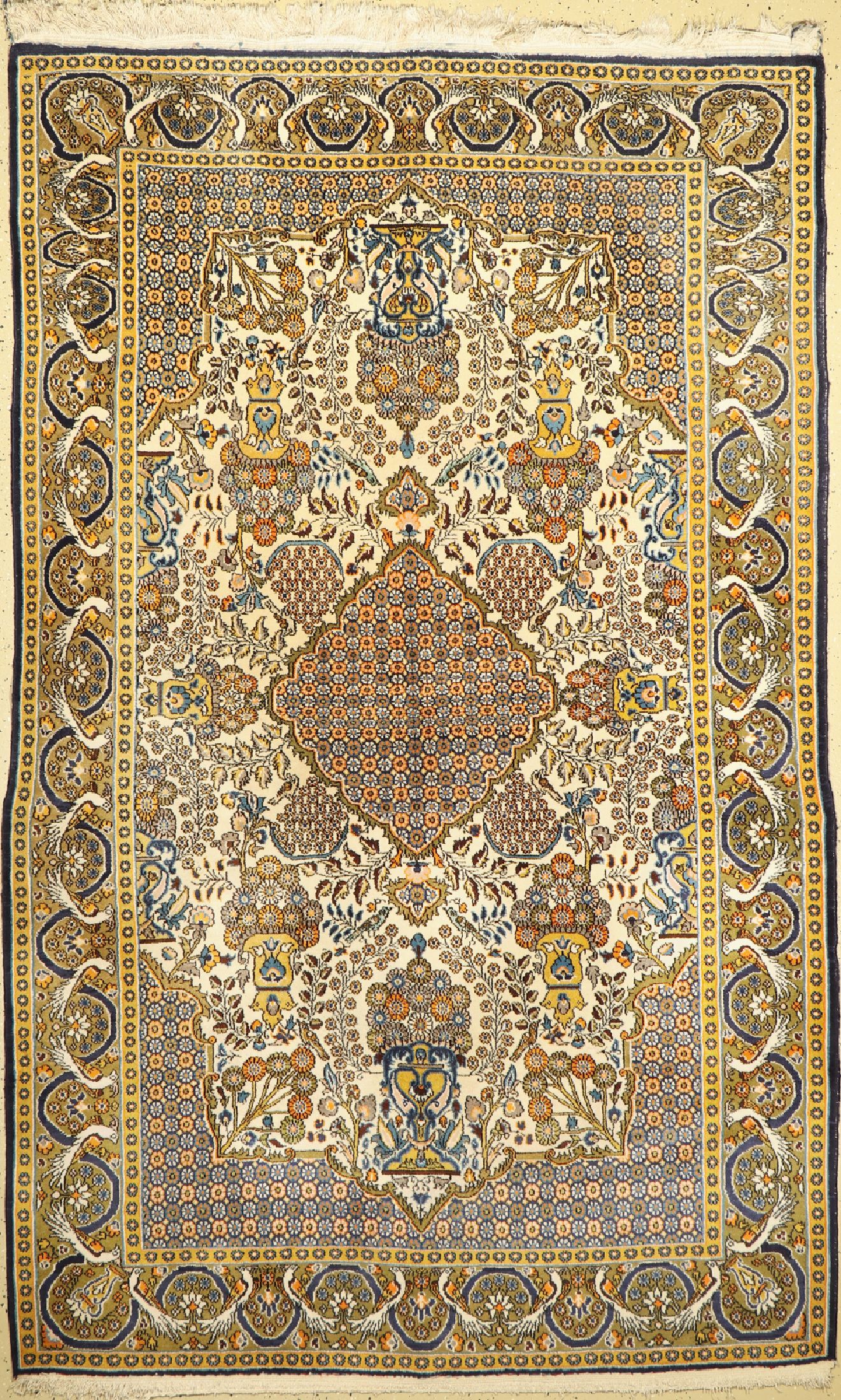 Ghom alt, Persien, um 1950, Wolle mit Seide, ca. 248 x 158 cm, EHZ: 1-2