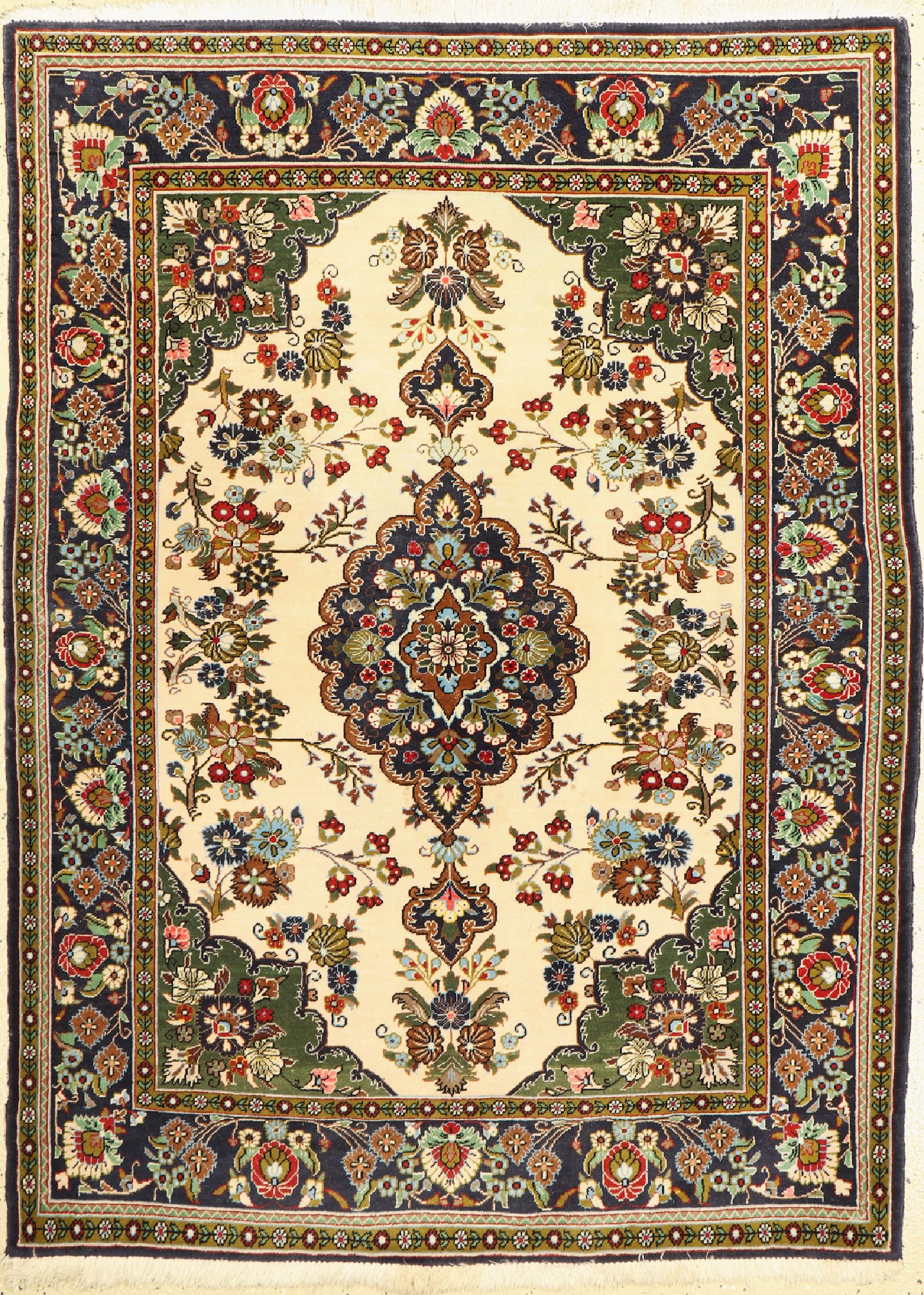 Ghom Kork, Persien, ca. 50 Jahre, Korkwolle, ca. 152 x 113 cm, EHZ: 1-2