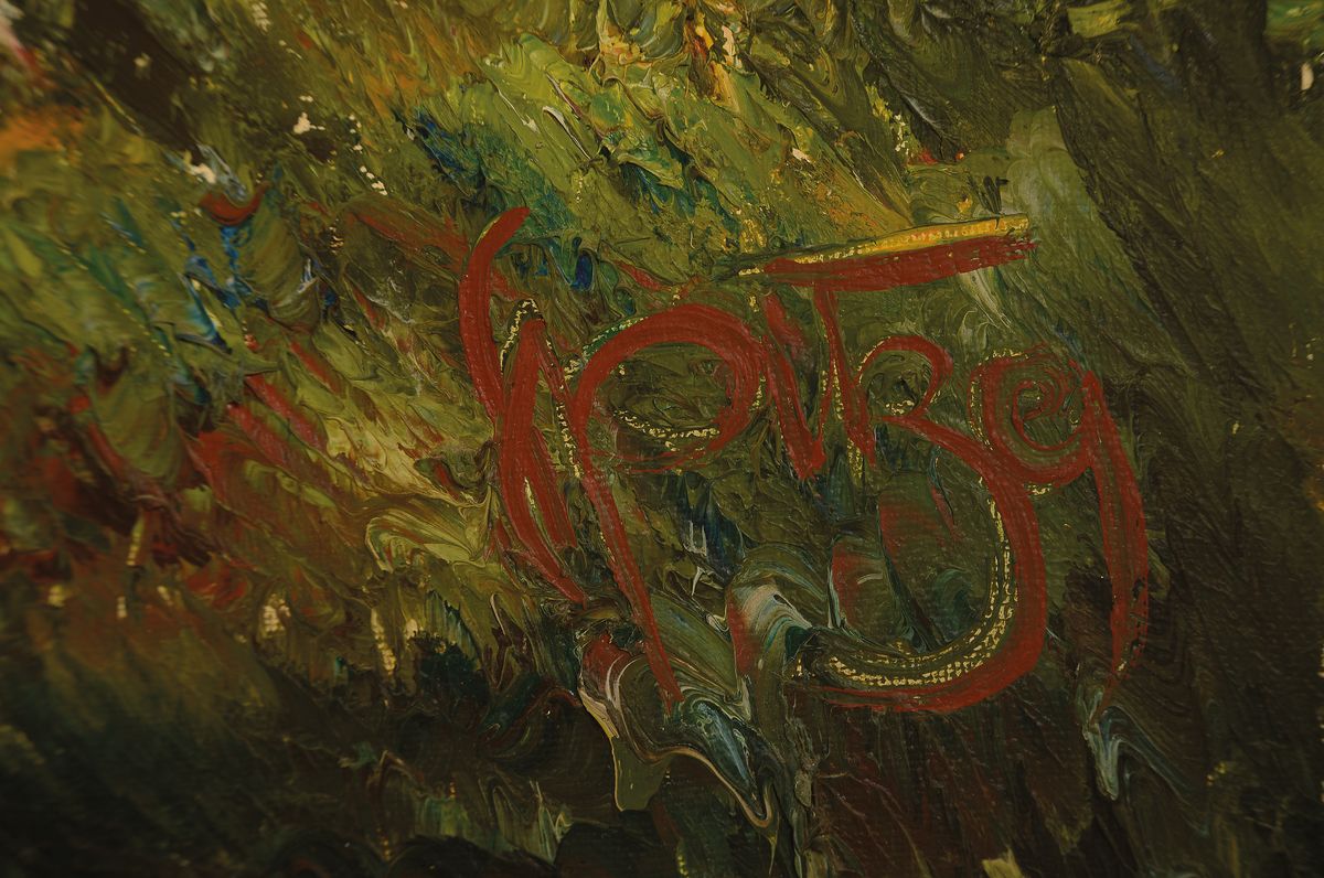 Detail a: Karl Philipp Spitzer, 1887-1954 Speyer, Altrheinlandschaft, Öl/Hartfaser, rechts unten signiert, ca. 80x100cm, R. ca. 94x114cm