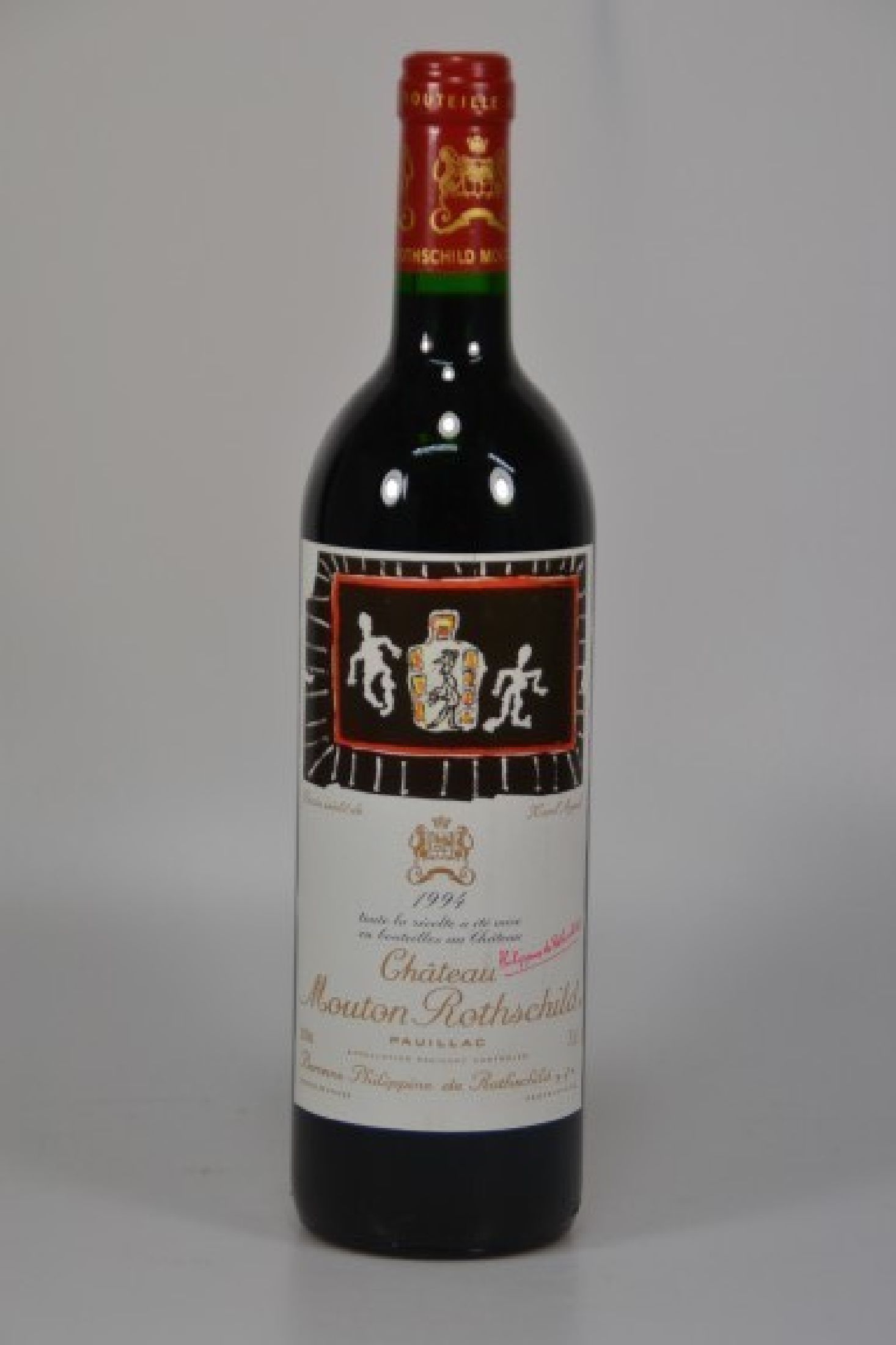1 Flasche Chateau Mouton Rothschild, 1994, Baron Philippe de Rothschild, Paulliac, 75cl, 12,5% Vol., high fill, original verkorkt, unverkostet, 90 ...