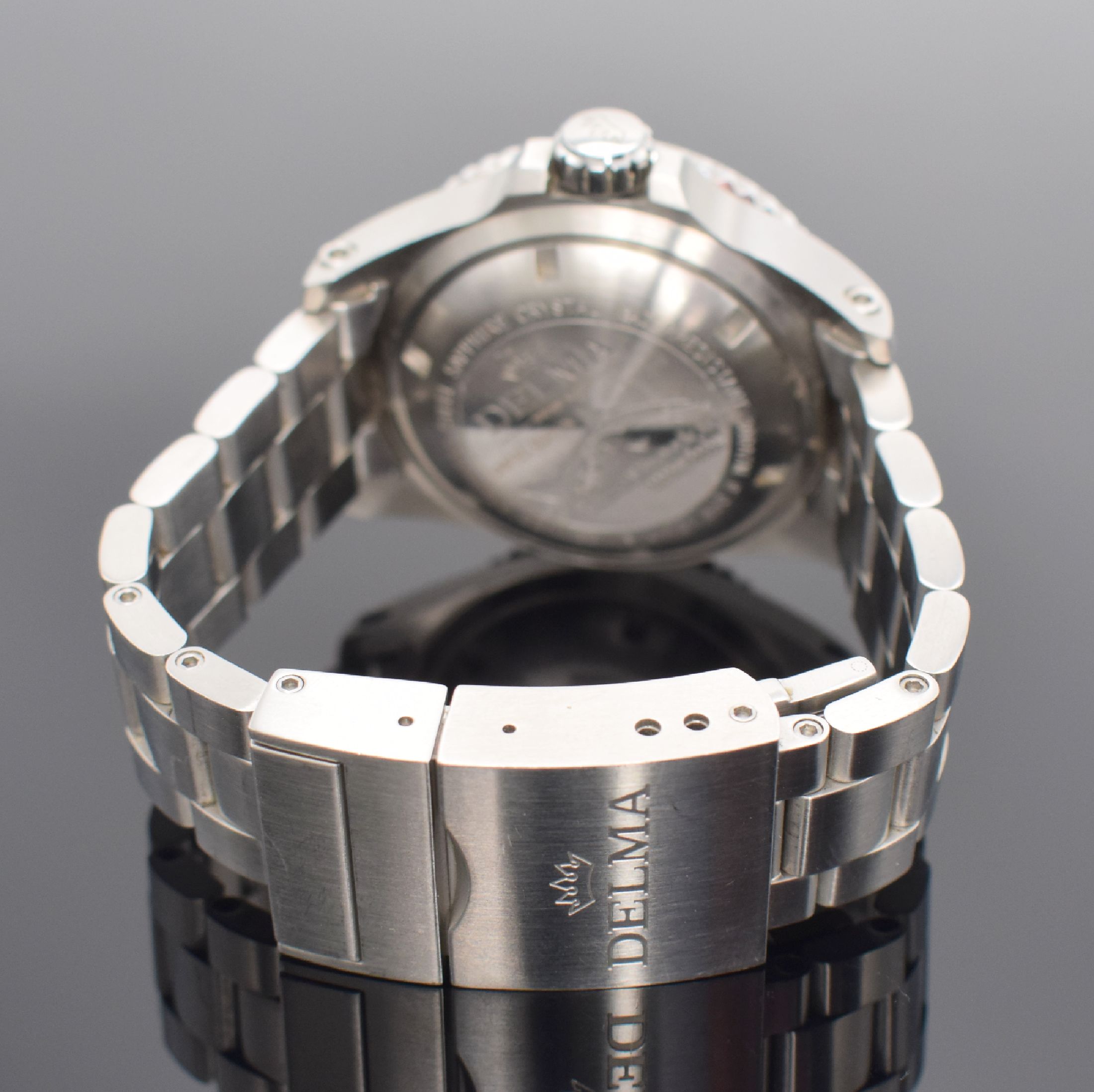 Detail b: DELMA Blue Shark II 3000m / 9900ft große auf 500 Stück limitierte Taucherarmbanduhr, Schweiz um 2015, Automatik, Ref. 41701.650.6, massives ...