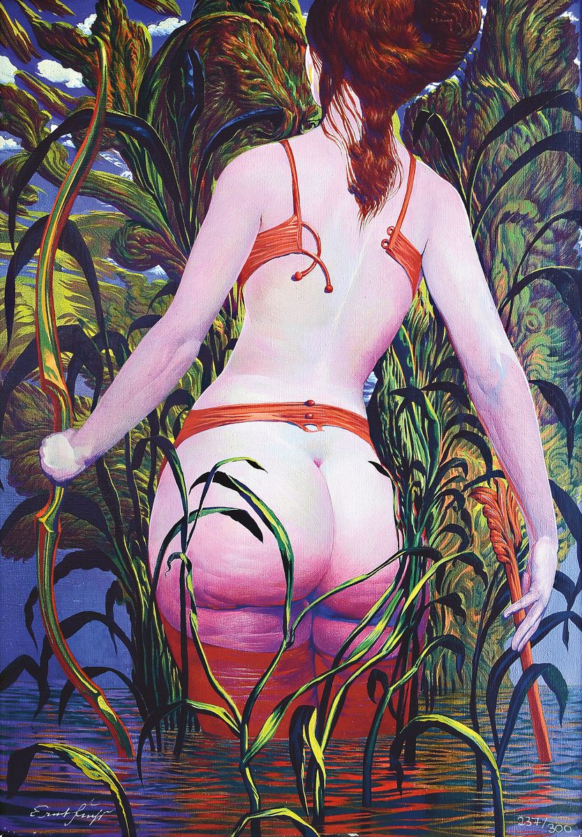 Ernst Fuchs, 1930-2015, Dianah, Gicleedruck auf Lwd, signiert und num. 237/300, ca. 55x40 cm