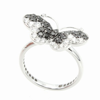 Image Ring "Schmetterling" mit Brillanten und Diamanten