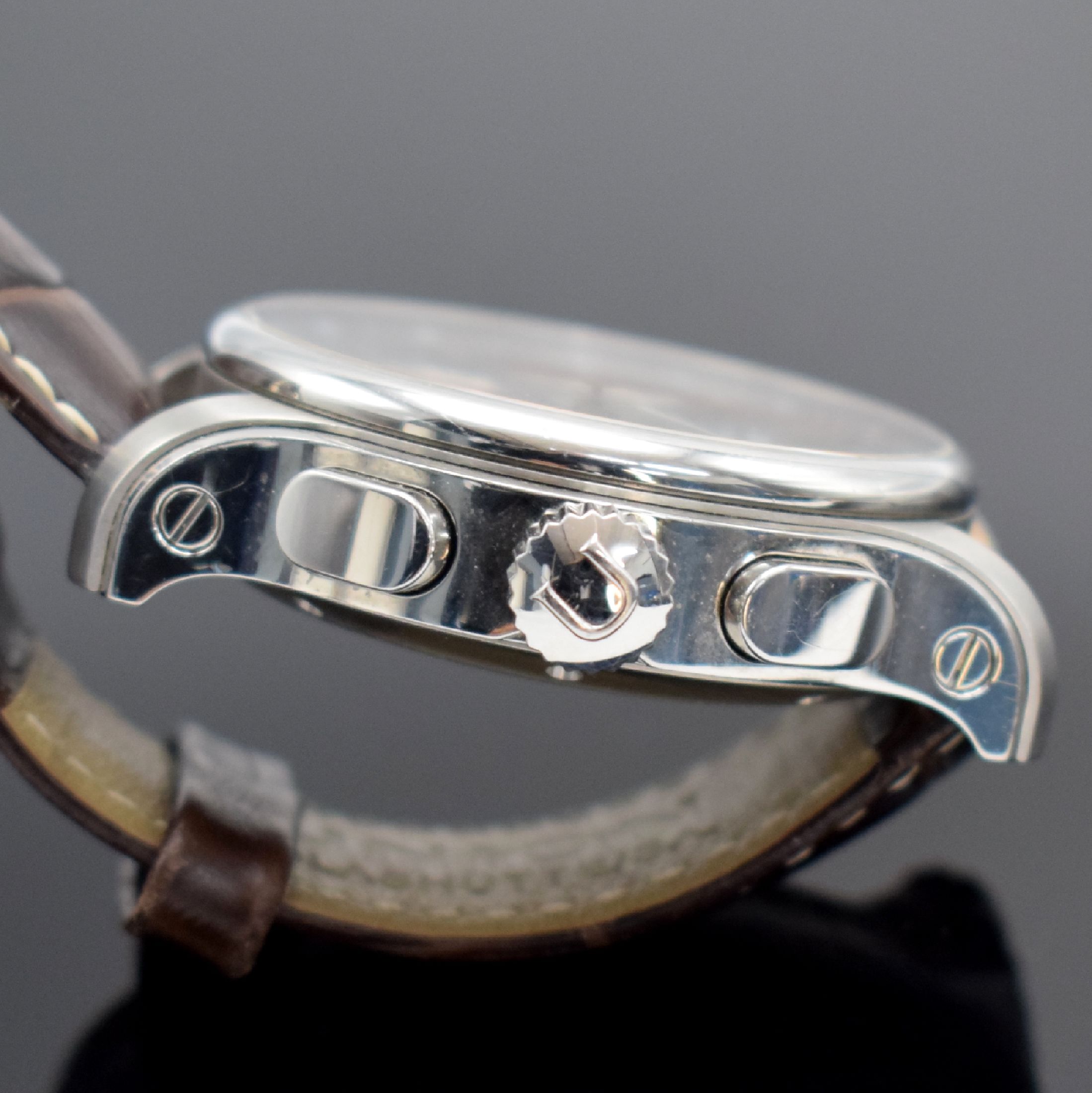 Detail c: UNION GLASHÜTTE Armbandchronograph Belisar Referenz D002.427.16.081.00, Automatik, Edelstahlgeh. inkl. orig. Lederband m. dopp. Faltschl., beids. ...