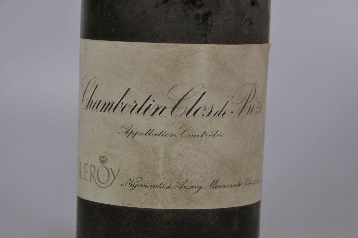 Detail a: 1 Flasche 1937 Leroy Chambertin Clos de Beze , Cote de Nuits, ca. 750ml, Füllniveau ca. 6cm, beschmutzt, Kapsel l. best.
