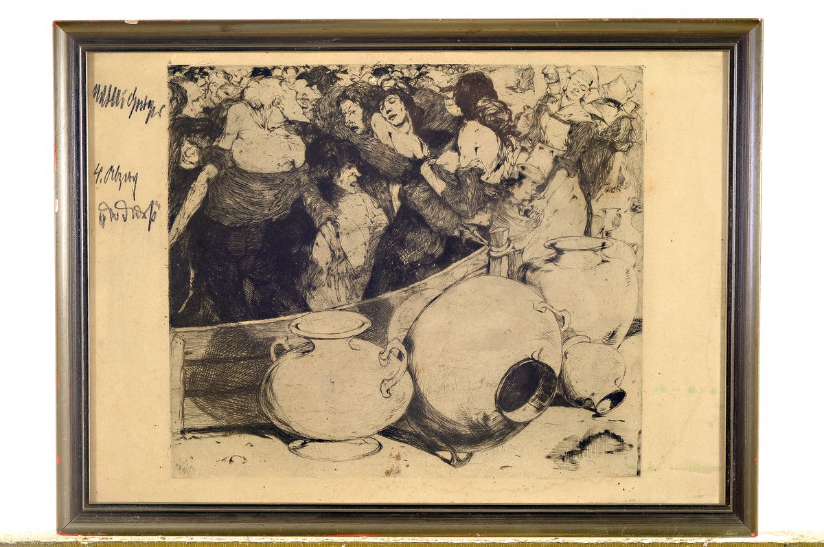 Detail k: Willi Geiger, 1878 Schönbrunn bei Landshut - 1971 München, Studium an der Kunstgewerbeschule München und an der Akademie München unter Franz von ...