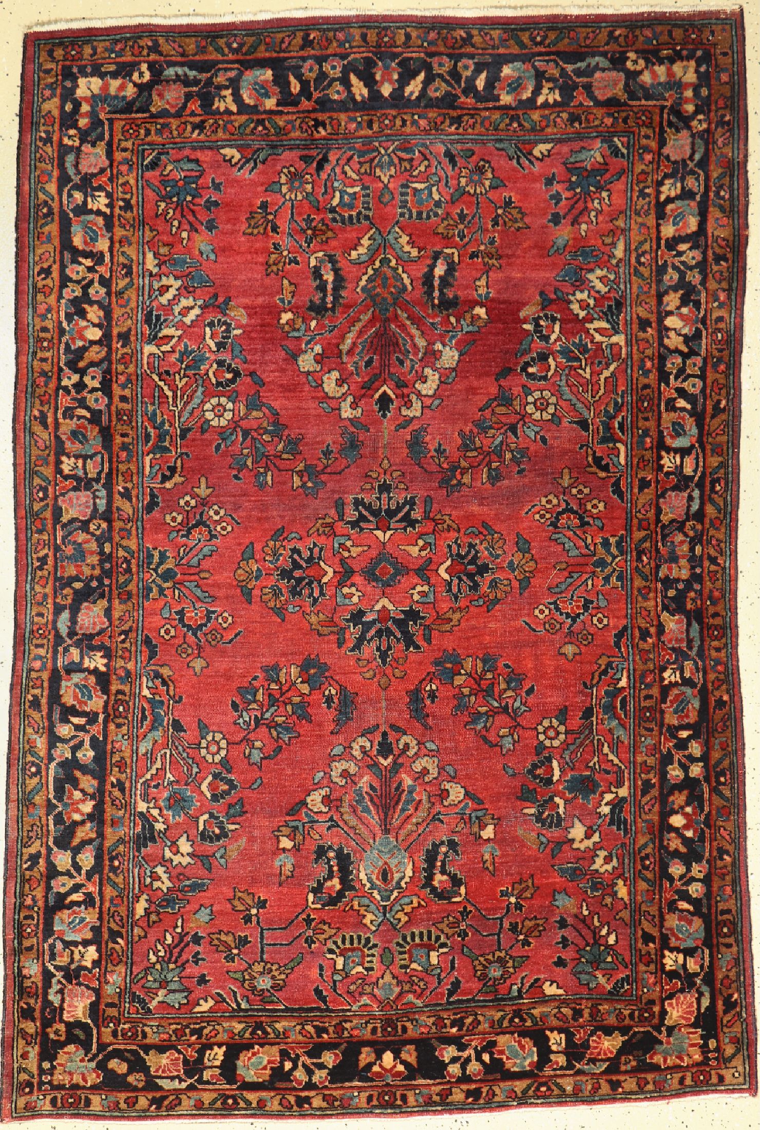 Us Re-Import Sarogh, Persien, um 1900, Wolle auf Baumwolle, ca. 207 x 140 cm, EHZ: 4