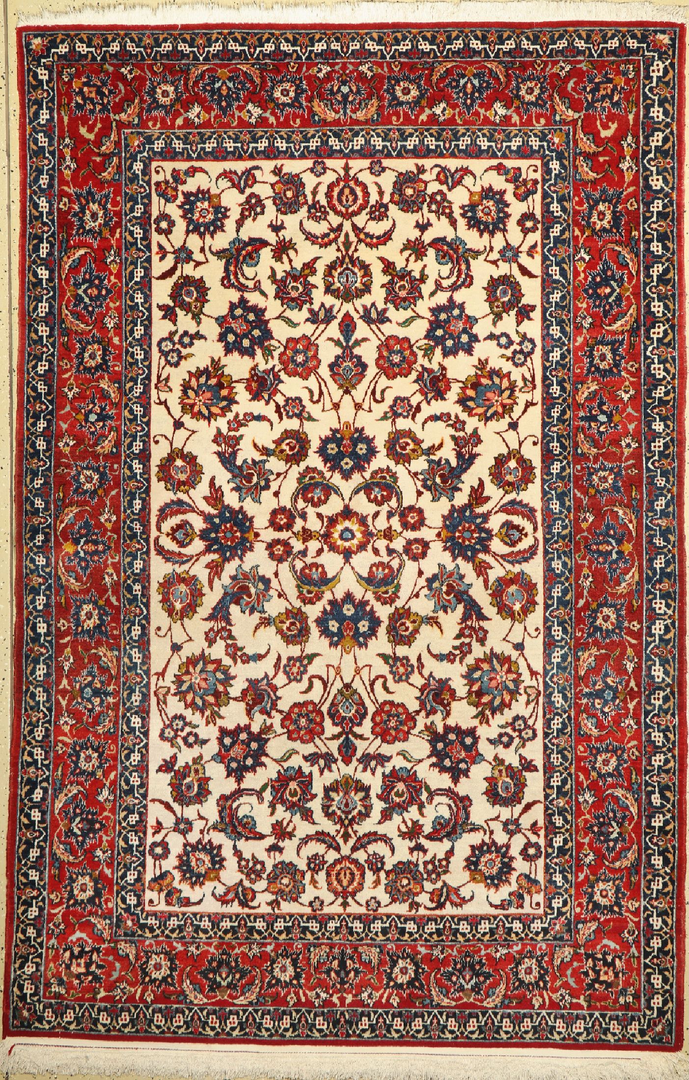 Esfahan Mobarake, Persien, um 1950, Wolle auf Baumwolle, ca. 223 x 147 cm, EHZ: 2-3