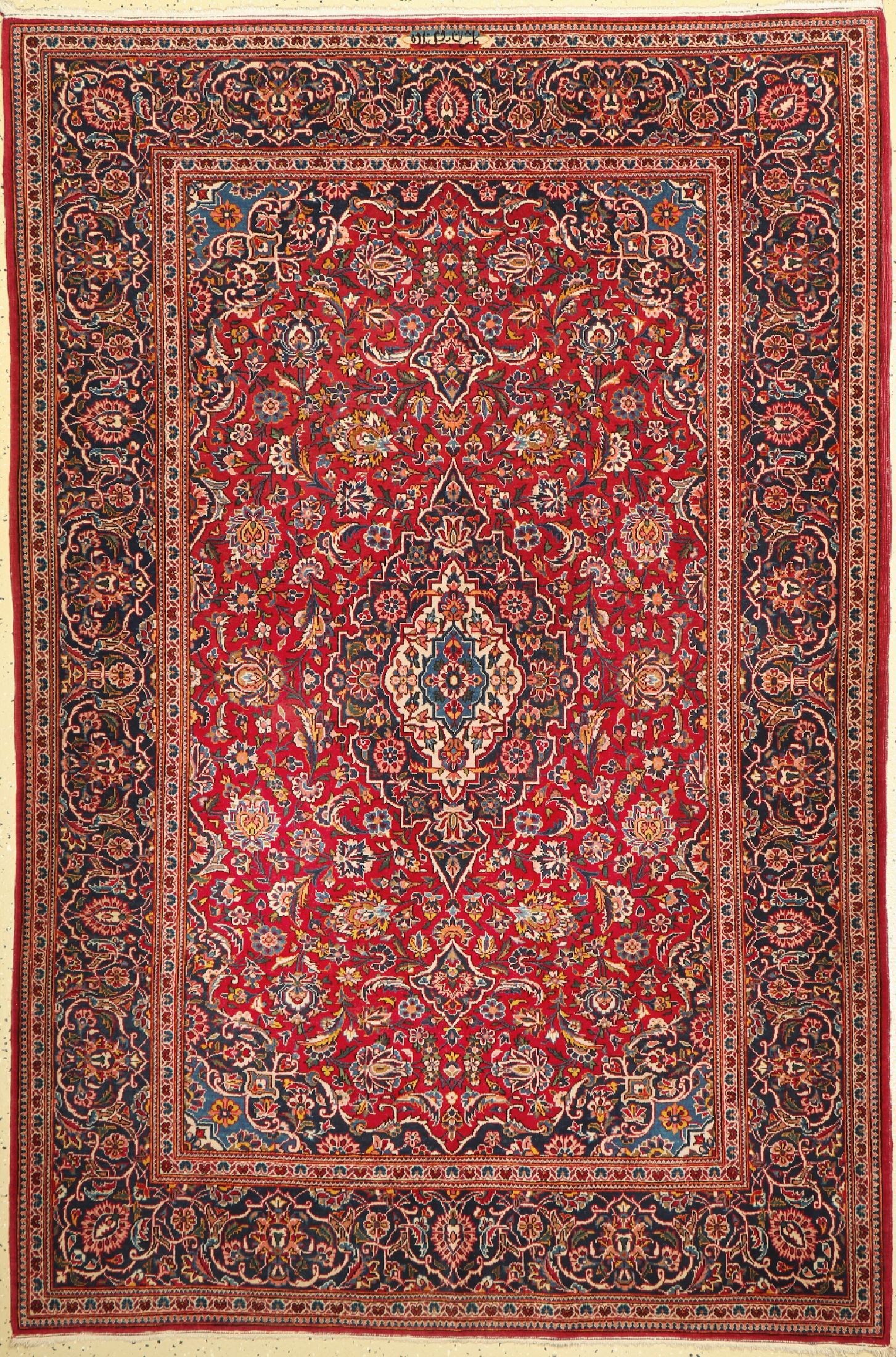 Keschan Kork fein, signiert, Persien, um 1960, Korkwolle, ca. 207 x 140 cm, EHZ: 2