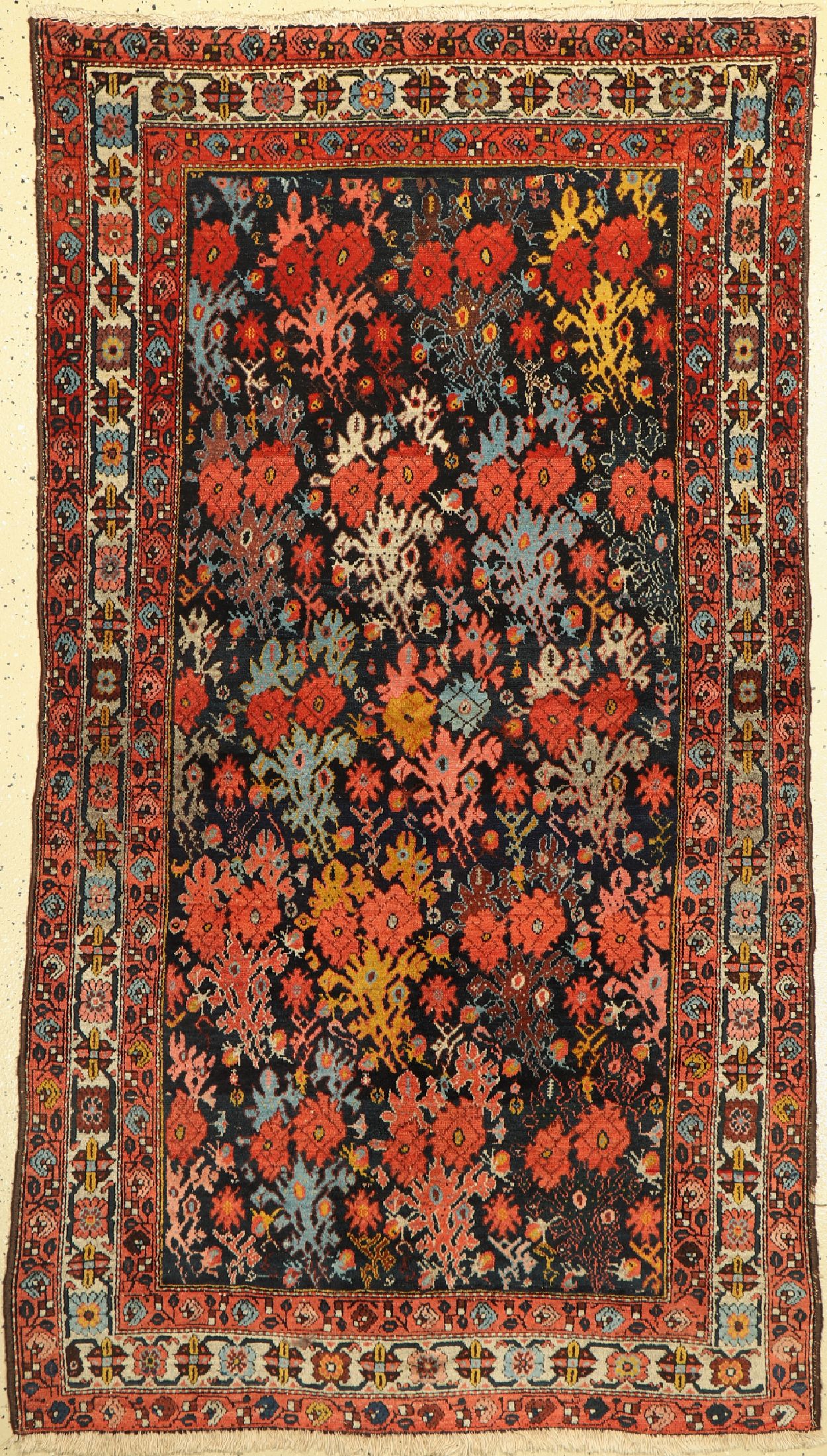 Antiker Malayer, Persien, um 1900, Wolle auf Baumwolle, ca. 200 x 115 cm, EHZ:(Guter Zustand)
