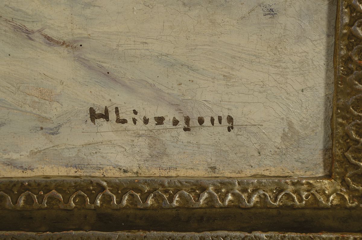 Detail a: Helmut Liesegang, 1858 Duisburg-1945, Studium an der Düsseldorfer Akademie, Weiterbildung in Paris, Mitglied der Künstlervereinigung Malkasten, vor ...