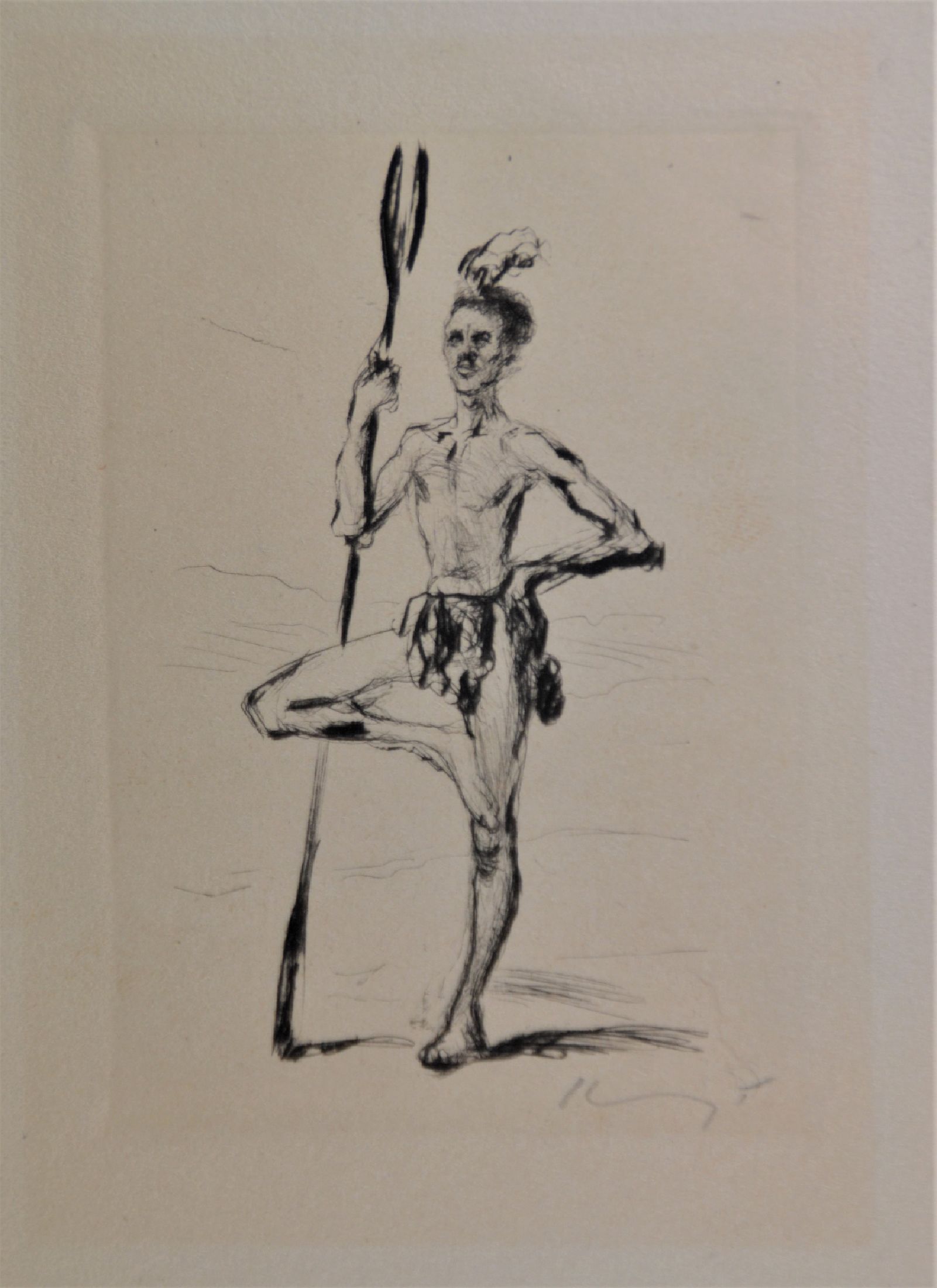 Detail e: Max Slevogt, 5 Grafiken: alle handsigniert, a. aus der Folge "Die Inseln Wak Wak", "Hasan uns seine verzweifelte Mutter", ...