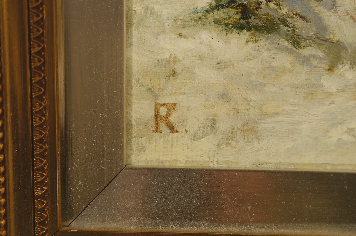 Detail a: Frederik Niels Martin Rhode, 1816 Kopenhagen -1886 Frederiksberg, Studium an der Kgl. Kunstakademie Kopenhagen, Studienreisen nach Deutschland und ...