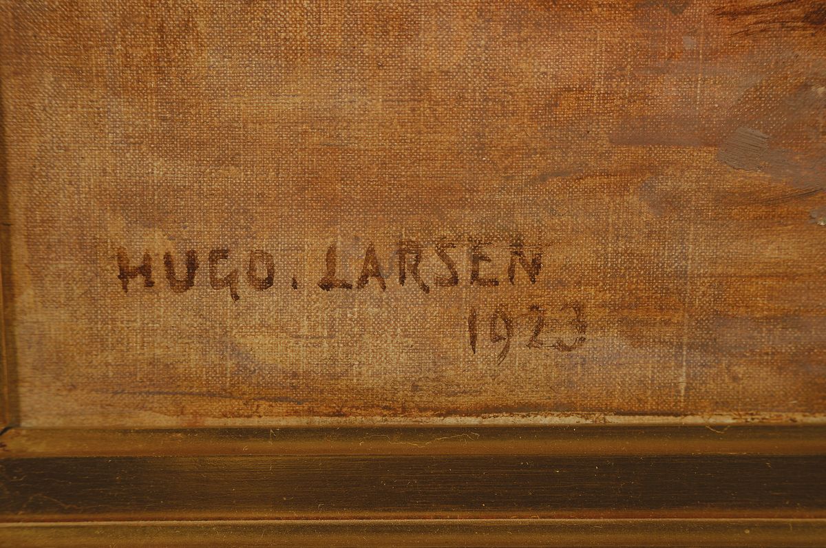 Detail a: Hugo Valdemar Larsen, 1875-1950 Kopenhagen, Studium an der Akademie Kopenhagen, Aufenthalte in dänisch Westindien, hier: 3 Fischer vor ihren ...