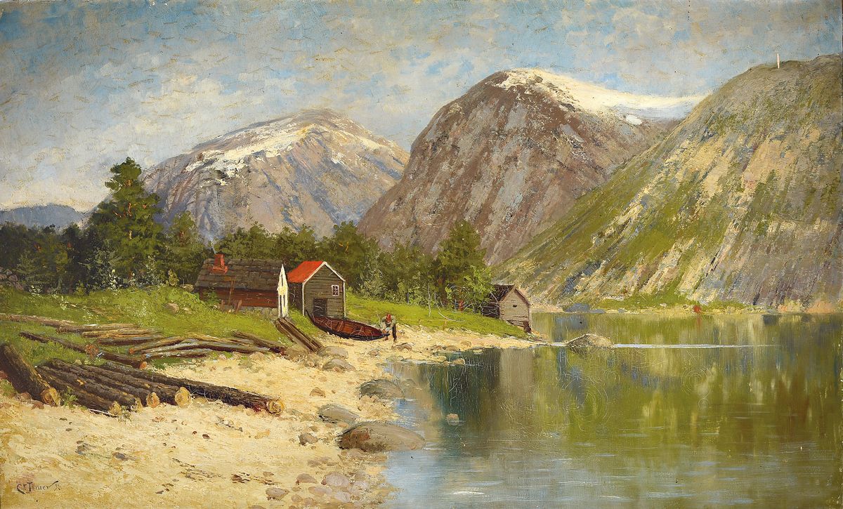 Carl Erik Törner, 1862 Stockholm - 1911 Motala, Studium an der Kunstakademie Kopenhagen, Mitglied im Kunstverein Göteborg, hier: große ...