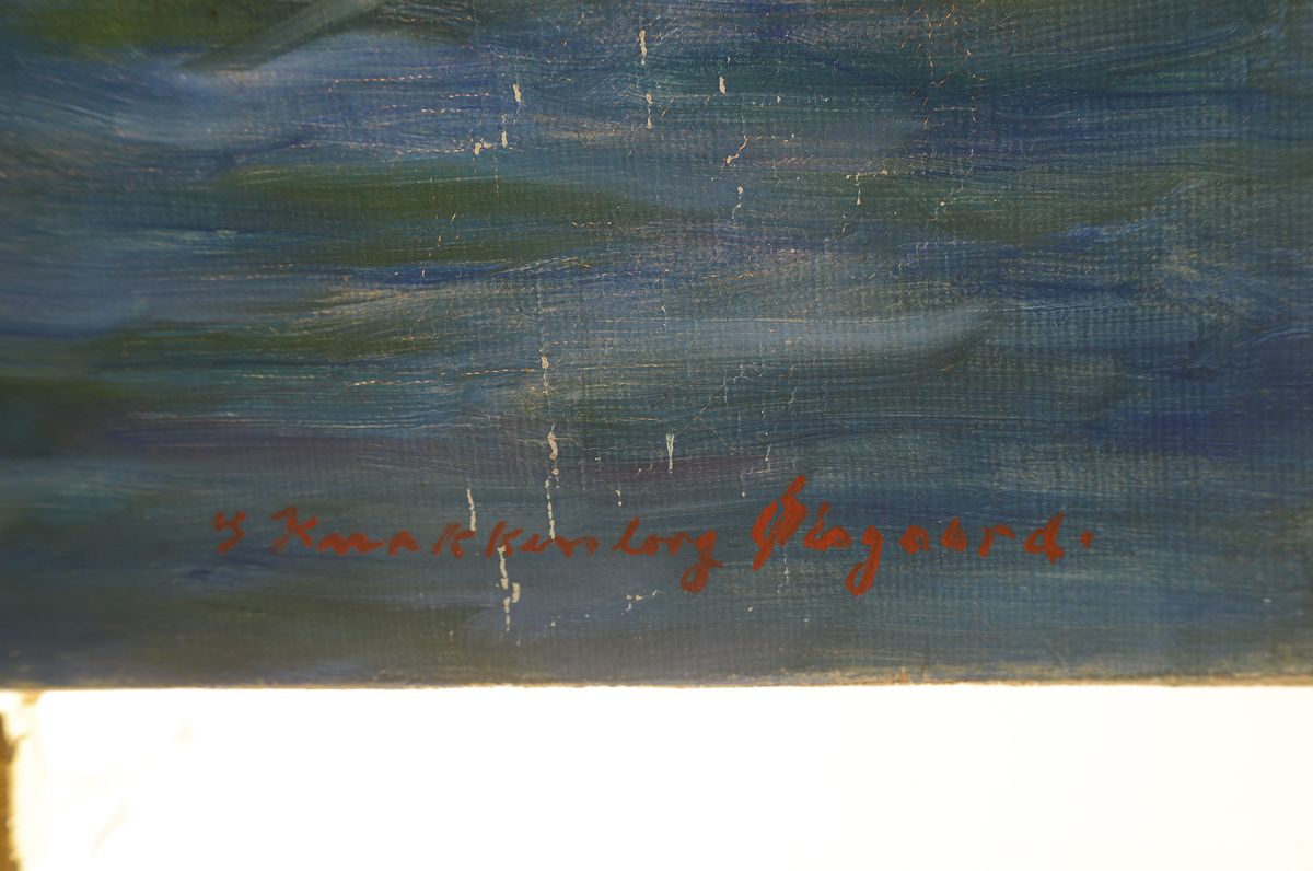 Detail a: Georg Knakkenborg Olsgaard, 1880-1960, dänischer Kunstmaler, stimmige Kopie nach Henry Scott Tukes "August Blue" (1893, heute in der Tate ...