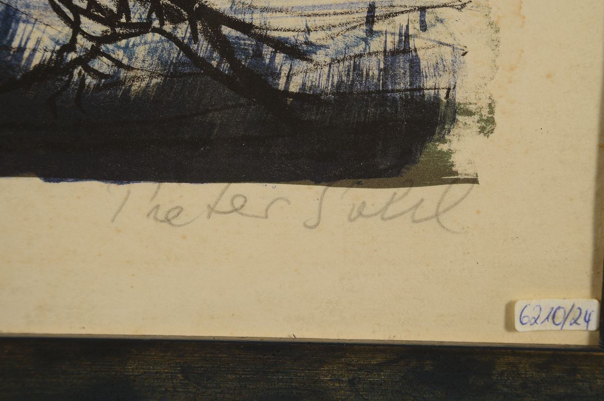 Detail c: Pieter Sohl, 1933 Mannheim-2018, Studium an der Akademie Düsseldorf, zahlreiche Studienreisen, erhielt 1999 den Willibald- Kramm-Preis, hier: ...