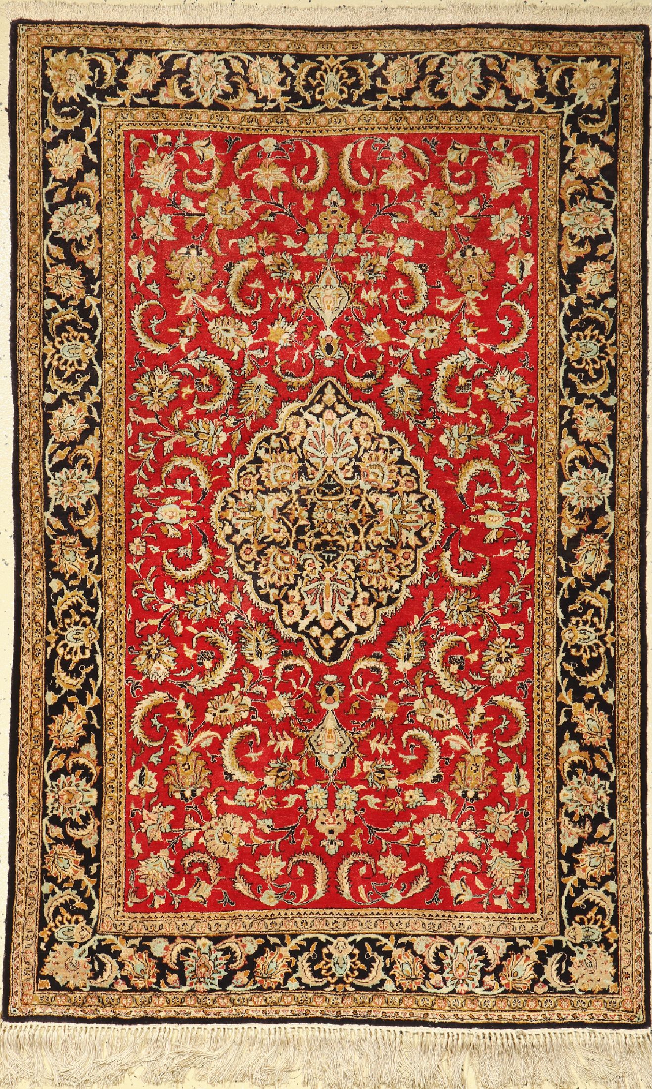 Ghom Seide, Persien, um 1960, reine Naturseide, ca. 167 x 108 cm, EHZ: 2
