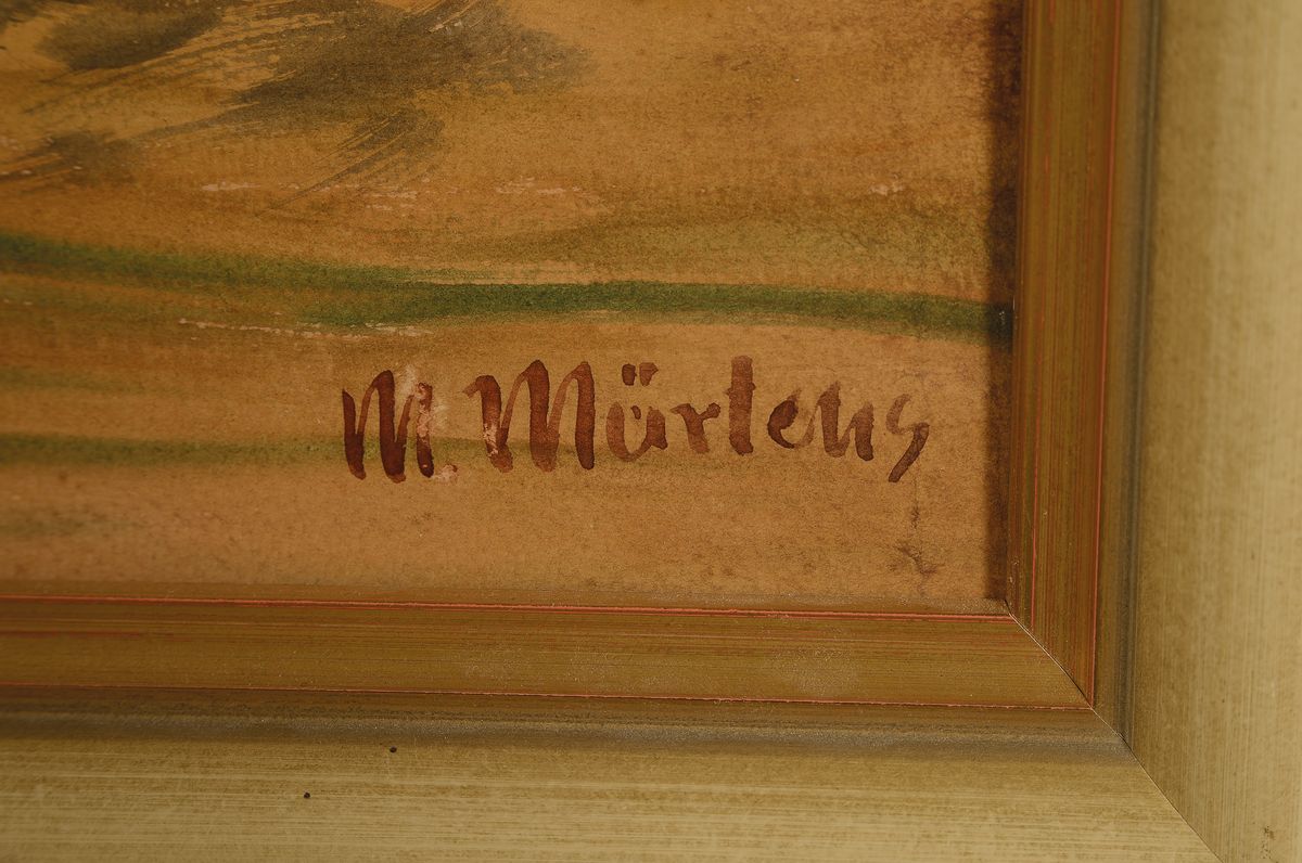 Detail a: Max Märtens, 1887 Braunschweig-1970 Gstadt am Chiemsee, Blumenstillleben, Aquarell auf Malkarton, rechts unten signiert, ca. 66x56cm, R. ca. 78x68cm