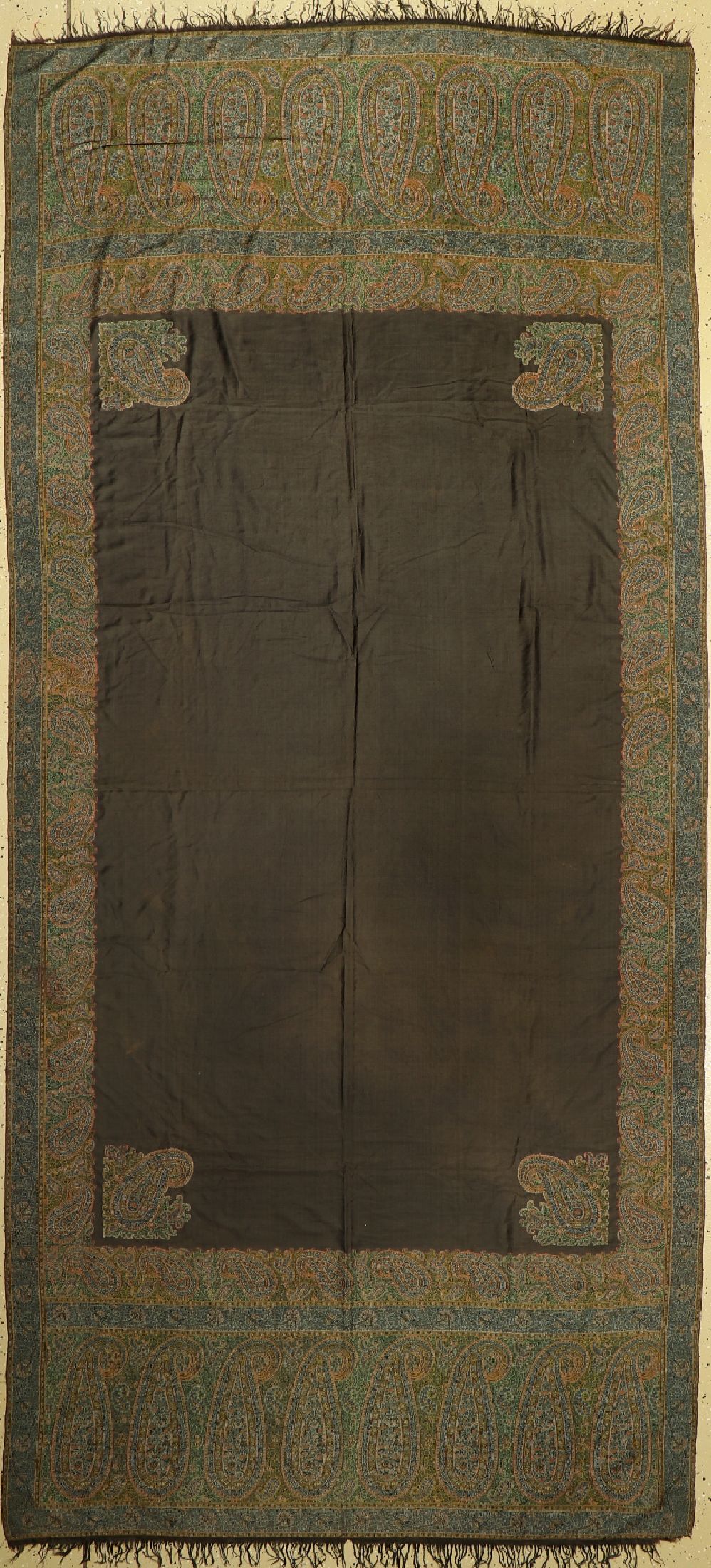 Antike Shawl, Frankreich, um 1900, Seide, ca. 310 x 143 cm, EHZ:(Guter Zustand)