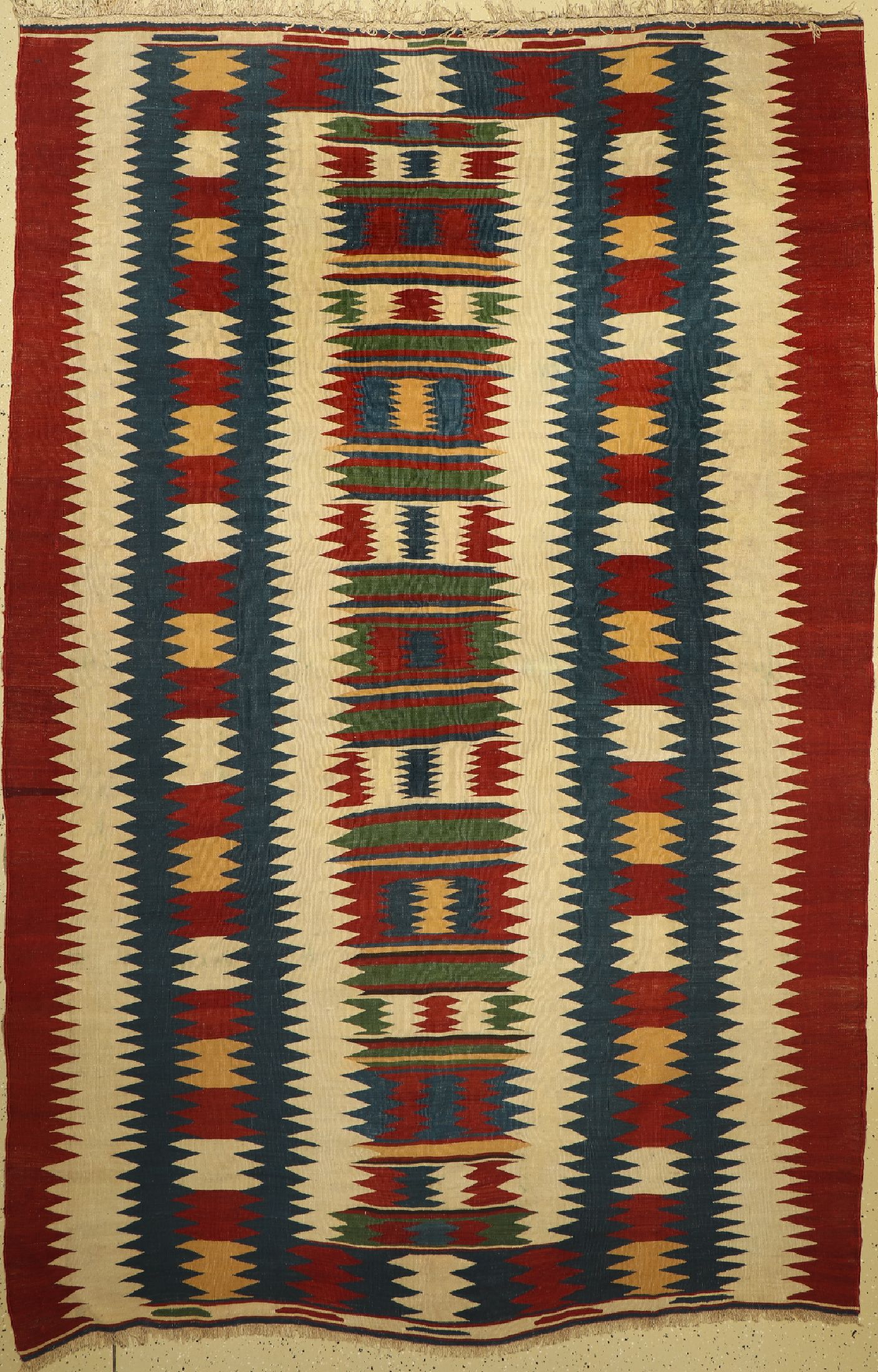 Borchalou Kelim, Kaukasus, um 1900, Wolle auf Wolle, ca. 321 x 211 cm, Reinigungsbedürftig, EHZ:(Guter Zustand)
