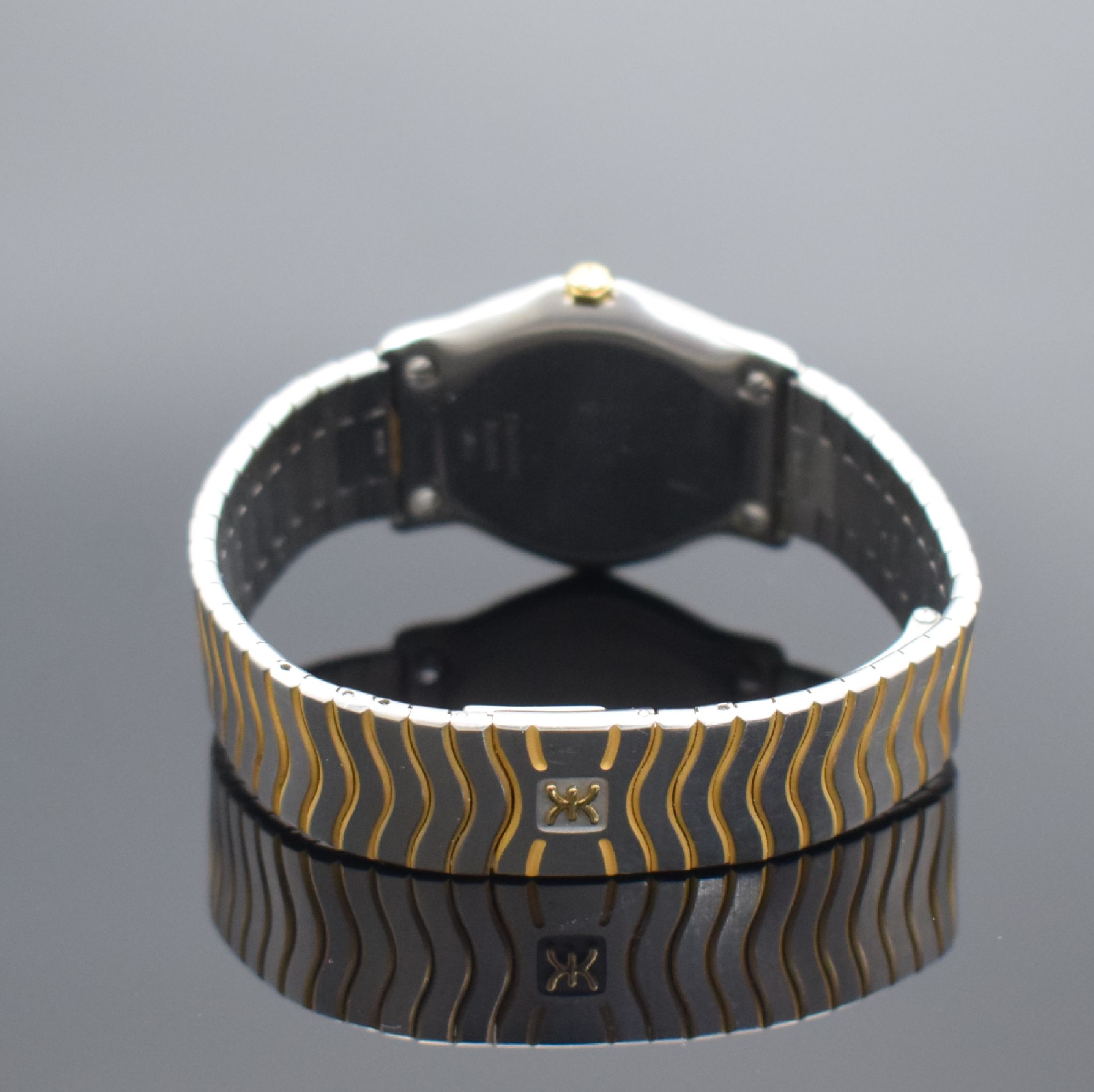 Detail b: EBEL Armbanduhr Classic Wave Junior Referenz 183909, quarz, Schweiz um 1995, Edelstahl/Gold kombiniert inkl. Wellengliederband m. dopp. Faltschl., ...