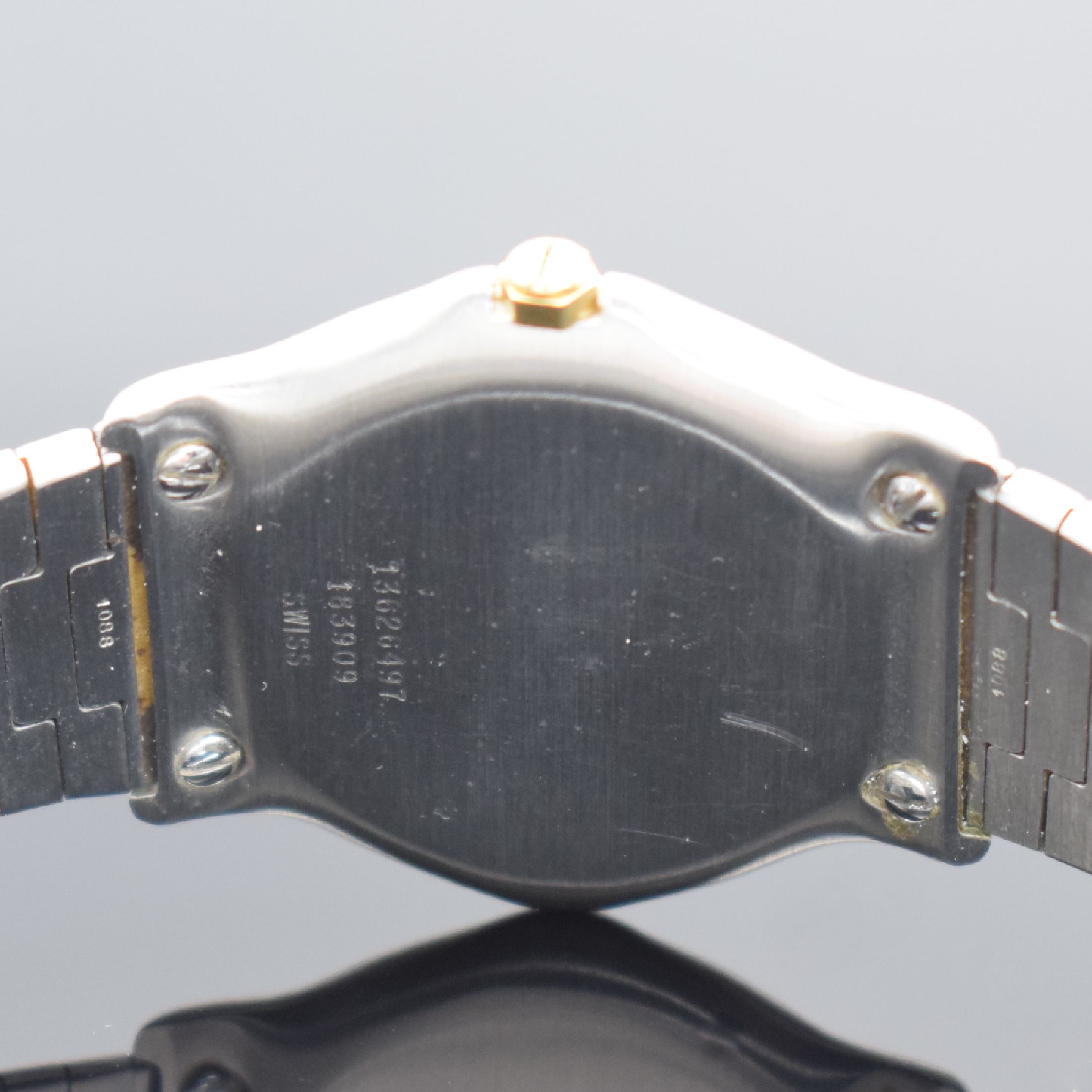 Detail c: EBEL Armbanduhr Classic Wave Junior Referenz 183909, quarz, Schweiz um 1995, Edelstahl/Gold kombiniert inkl. Wellengliederband m. dopp. Faltschl., ...