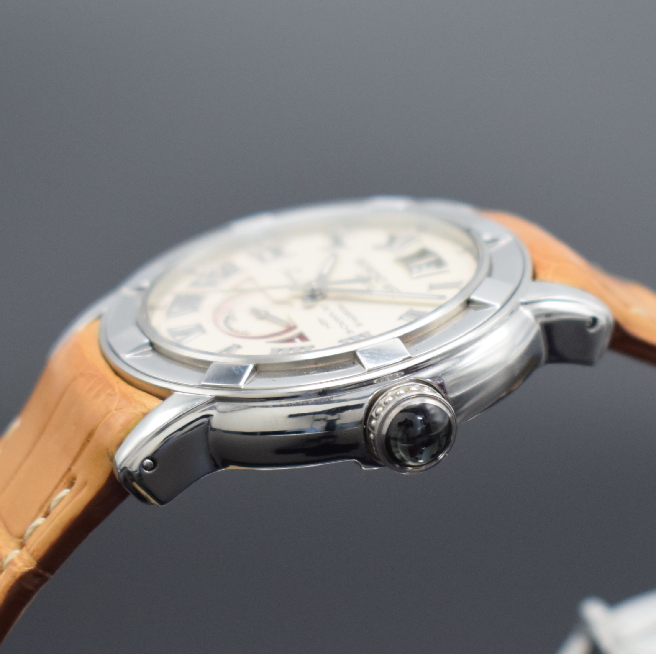 Detail c: RAYMOND WEIL Herrenarmbanduhr Serie Parsifal Referenz 2843, Automatik, Edelstahlgeh. inkl. orig. Lederband m. Faltschl., beids. vergl., Boden 4-fach ...