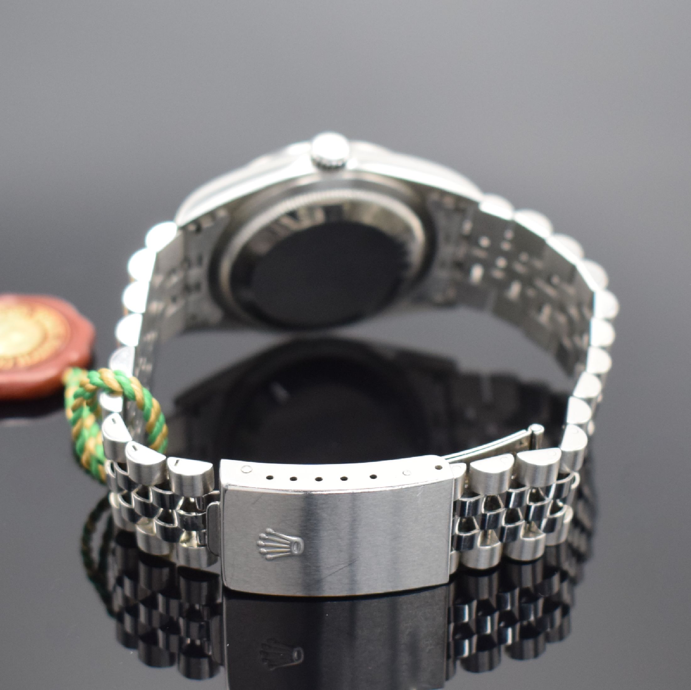 Detail b: ROLEX Armbanduhr Oyster Perpetual Datejust Referenz 16200, Automatik, verschr. Oystergeh. inkl. Jubileeband mit Faltschl., schwarzes Zifferbl. m. ...
