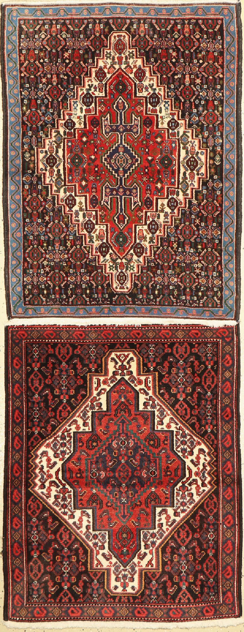 1 paar Senneh, Persien, ca. 50 Jahre, Wolleauf Baumwolle, ca. 106 x 80 cm, EHZ: 1-2