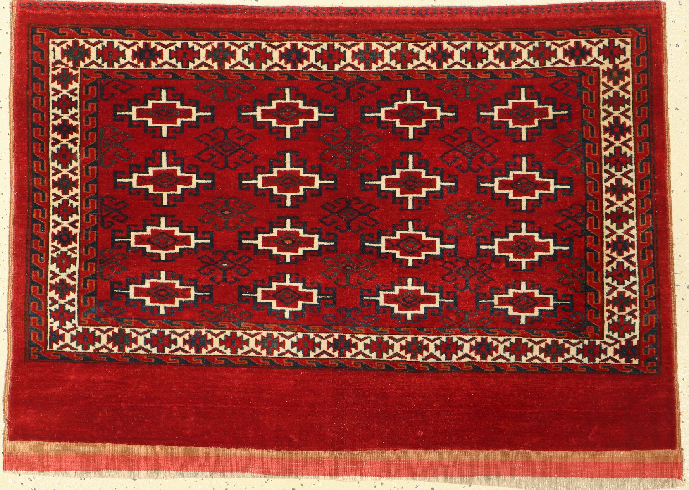 Tekke Tschowal fein, Turkmenistan, um 1910,Wolle auf Baumwolle, ca. 117 x 80 cm, EHZ: 2-3