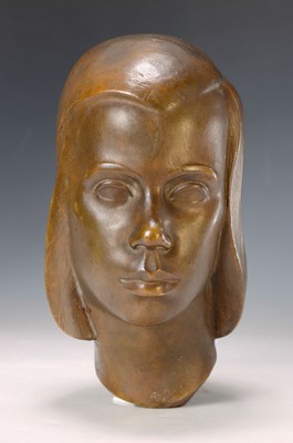 Image Gretel Remmer-König, German sculptress of the 20th century, bronze head, portrait ...